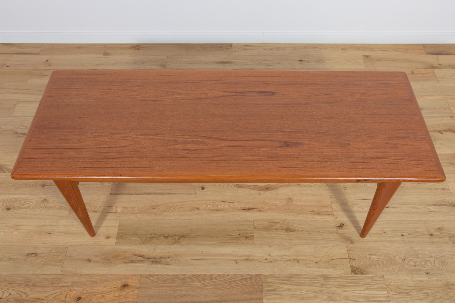 Coffee table, brown teak, by N. O. Møller, Denmark, 1960s. - 289863