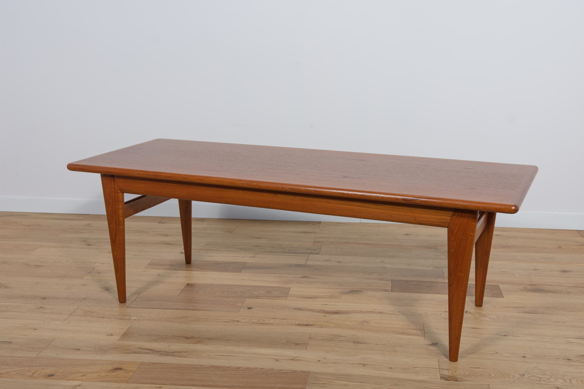 Coffee table, brown teak, by N. O. Møller, Denmark, 1960s. - 289858