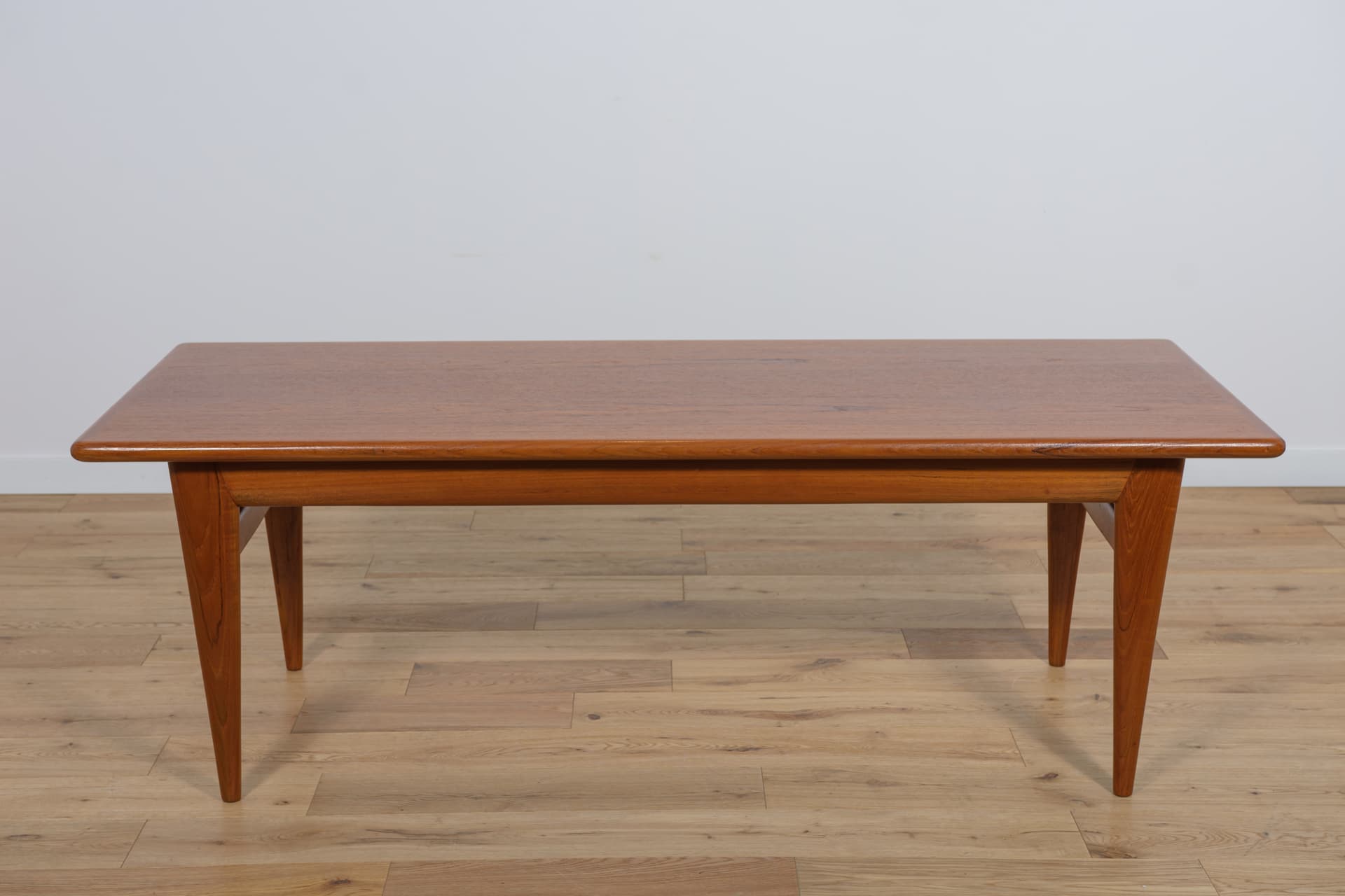 Coffee table, brown teak, by N. O. Møller, Denmark, 1960s. - 289860