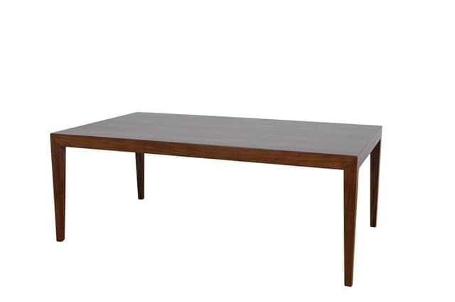 Coffee table, brown rosewood, by S. Hansen, Denmark, 1960s. - DIMENSION