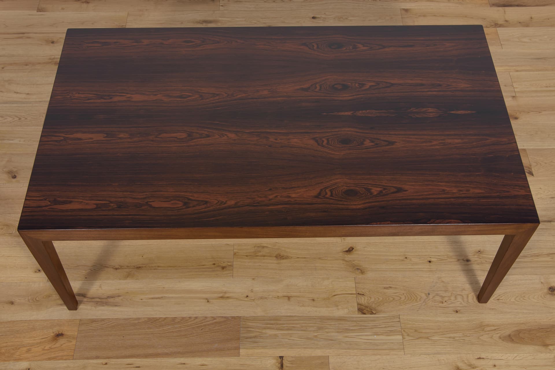 Coffee table, brown rosewood, by S. Hansen, Denmark, 1960s. - 289877