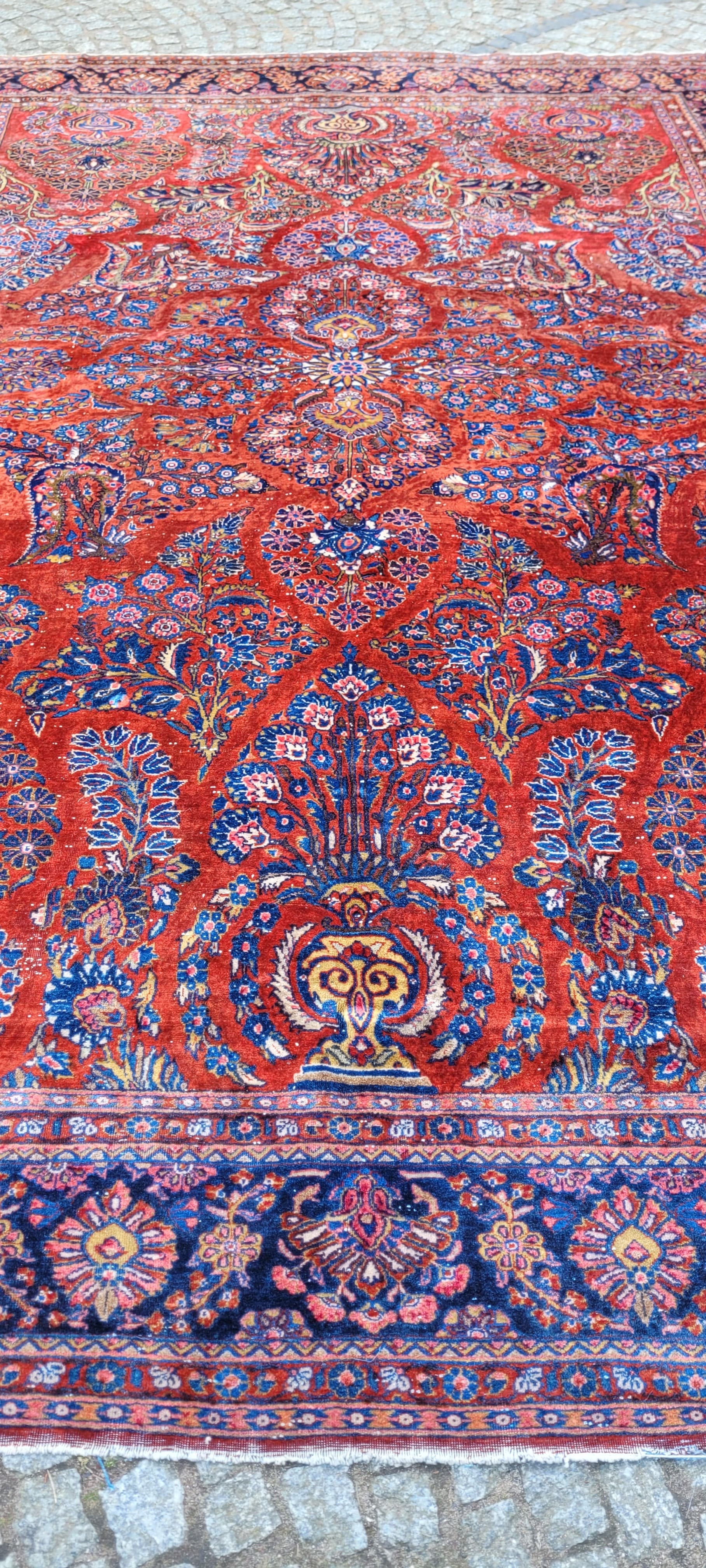 Dywan American Sarough 360x260 cm, multikolor, wełna, Iran, początek XX w. - 290066