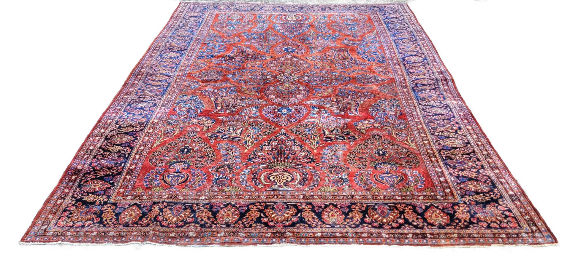 Dywan American Sarough 360x260 cm, multikolor, wełna, Iran, początek XX w.