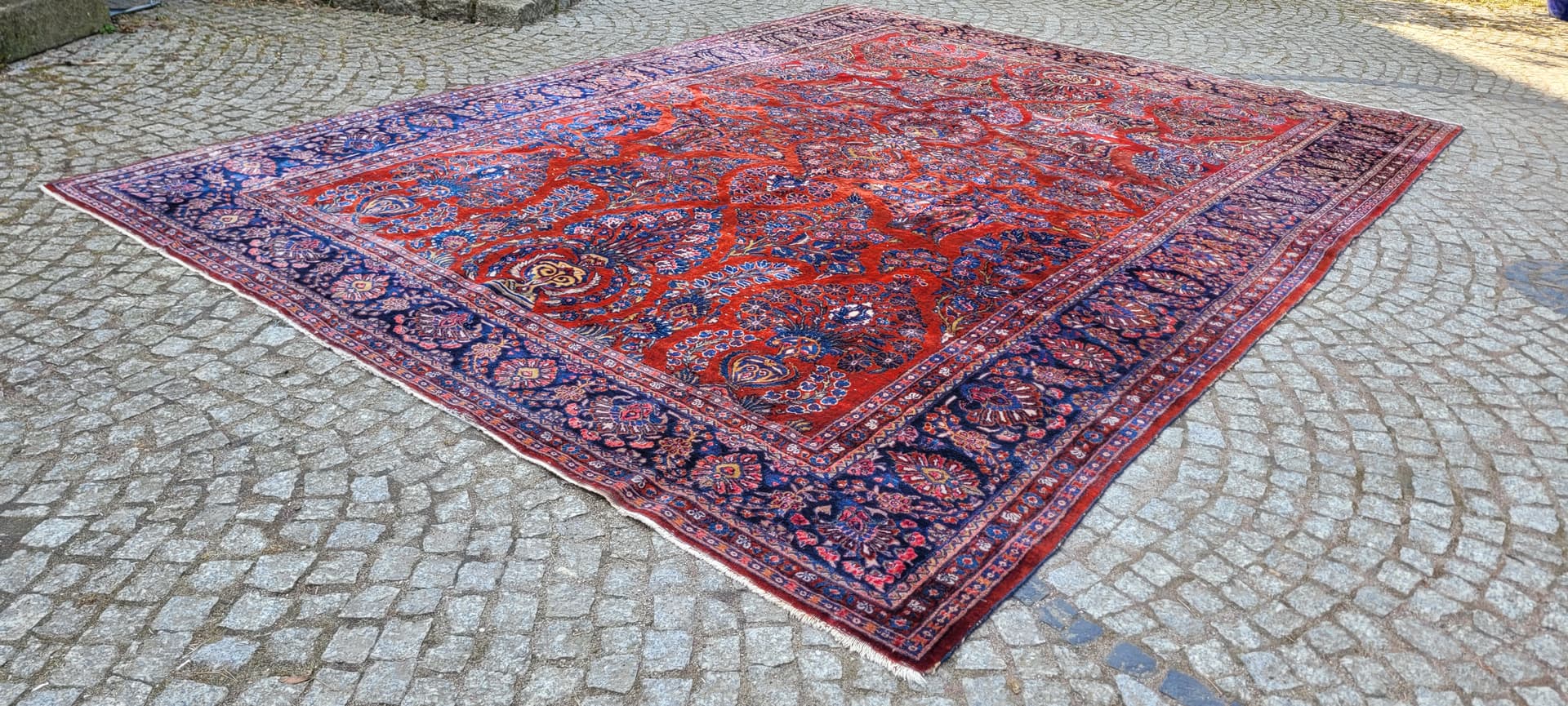 Dywan American Sarough 360x260 cm, multikolor, wełna, Iran, początek XX w. - 290062