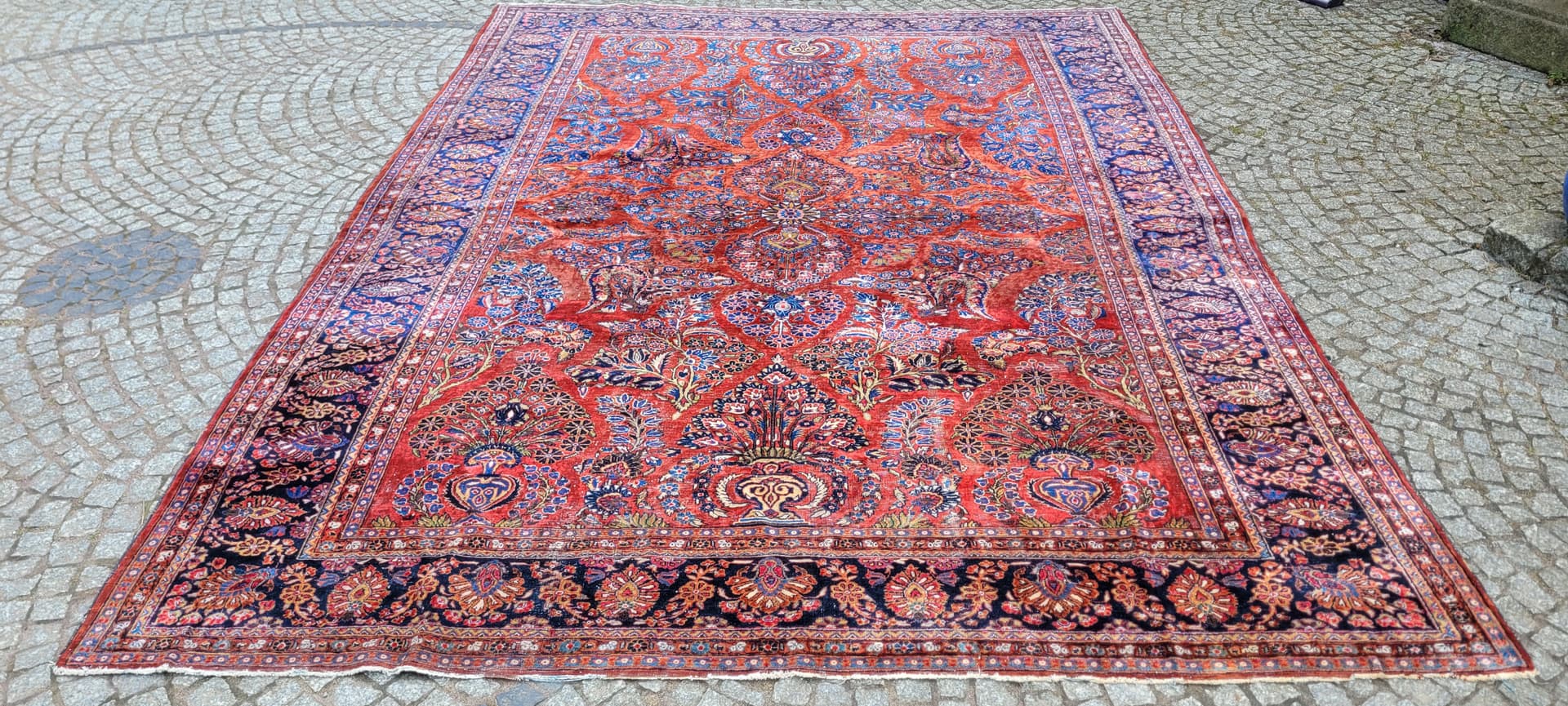 Dywan American Sarough 360x260 cm, multikolor, wełna, Iran, początek XX w. - 290067