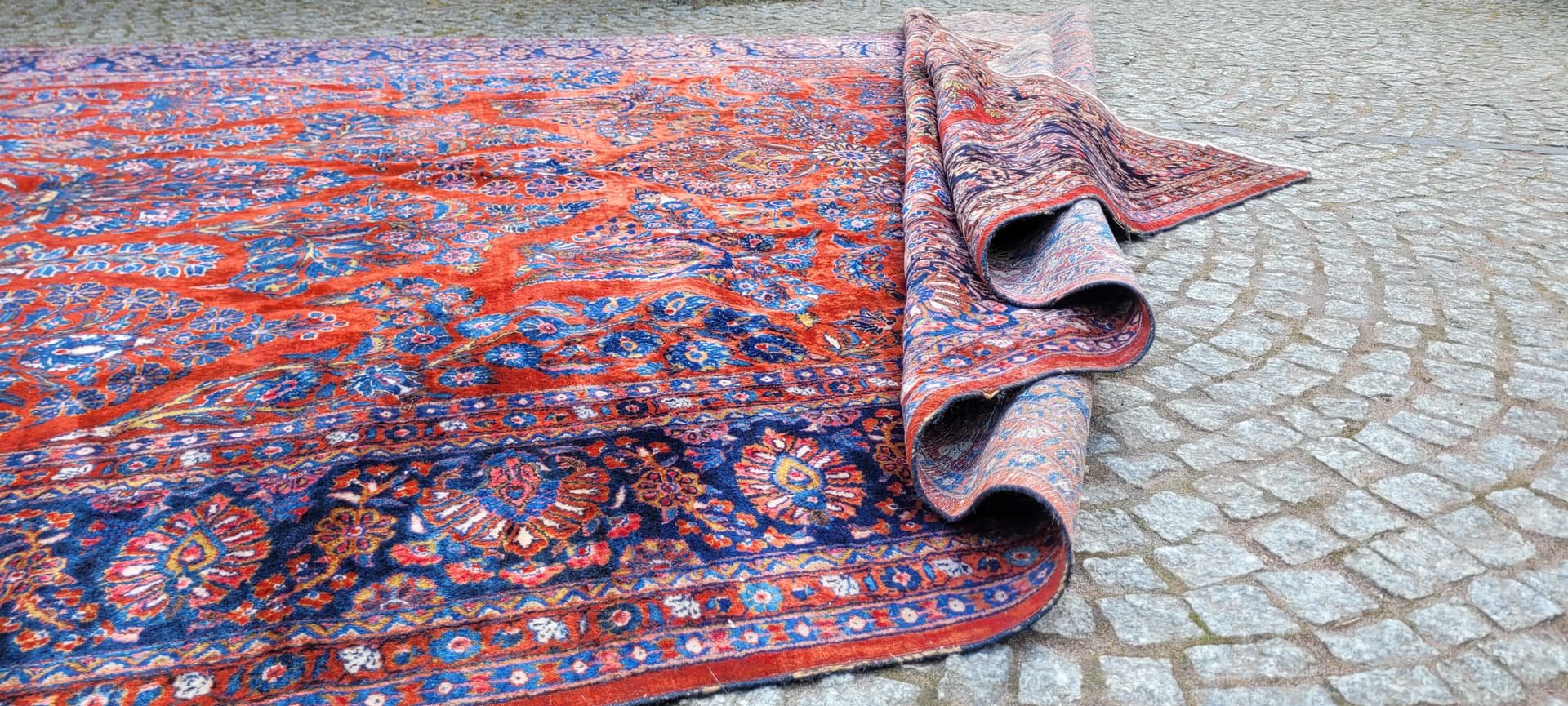 Dywan American Sarough 360x260 cm, multikolor, wełna, Iran, początek XX w. - 290060