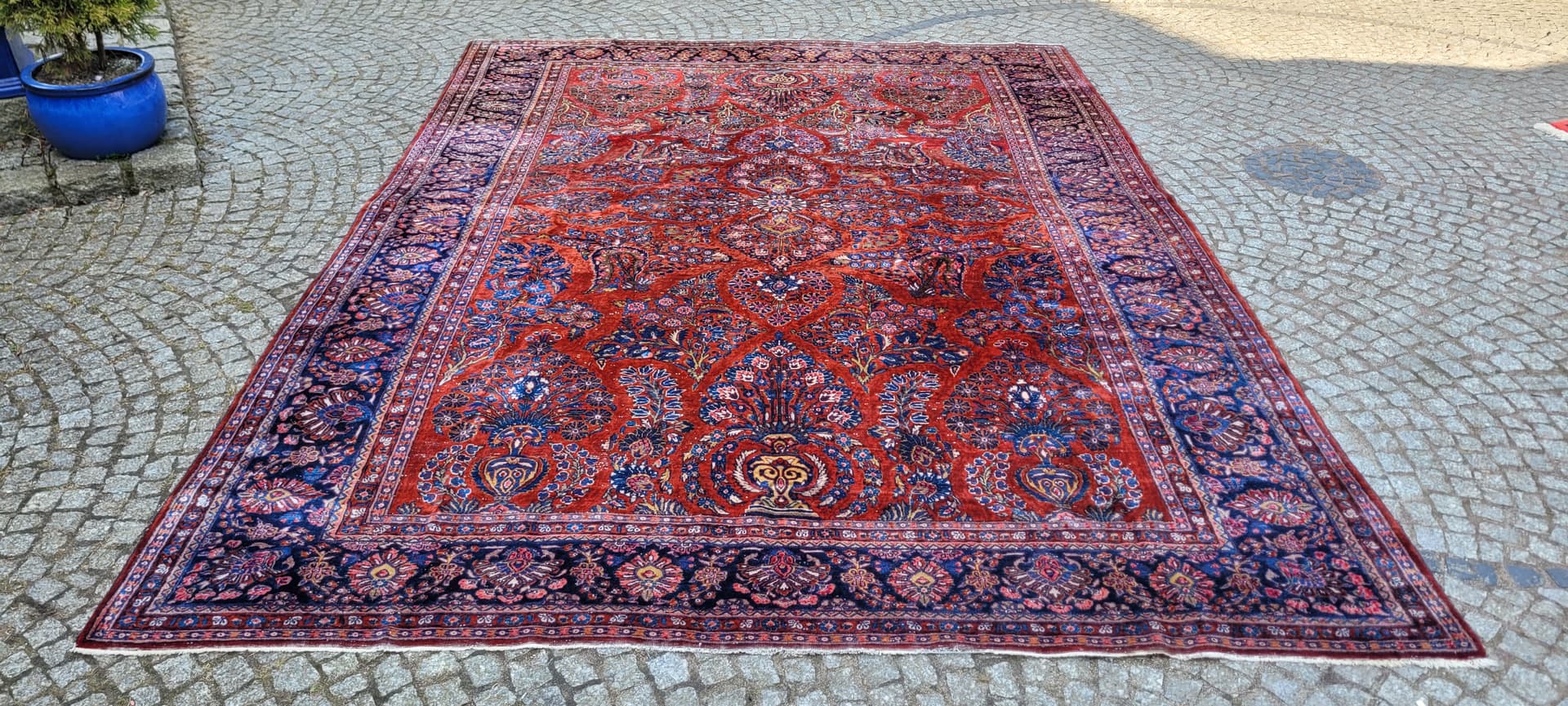 Dywan American Sarough 360x260 cm, multikolor, wełna, Iran, początek XX w. - 290063