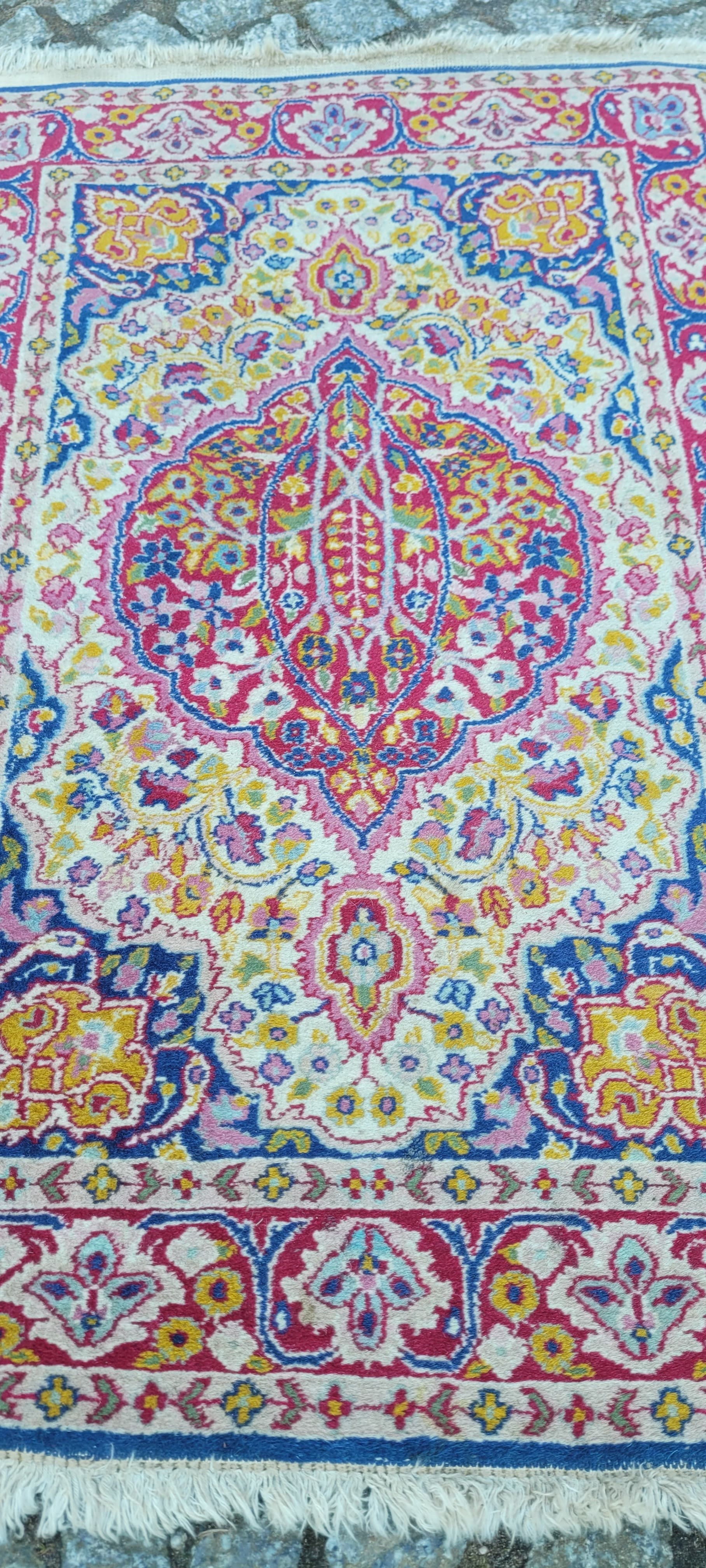 Dywan Indo Tabriz 64x100 cm, multikolor, wełna, Indie - 290132