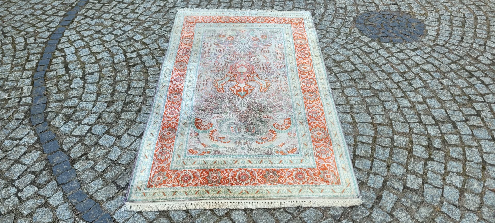 Dywan Indo Ghom 160x90 cm, multikolor, jedwab, bawełna, Indie - 290170