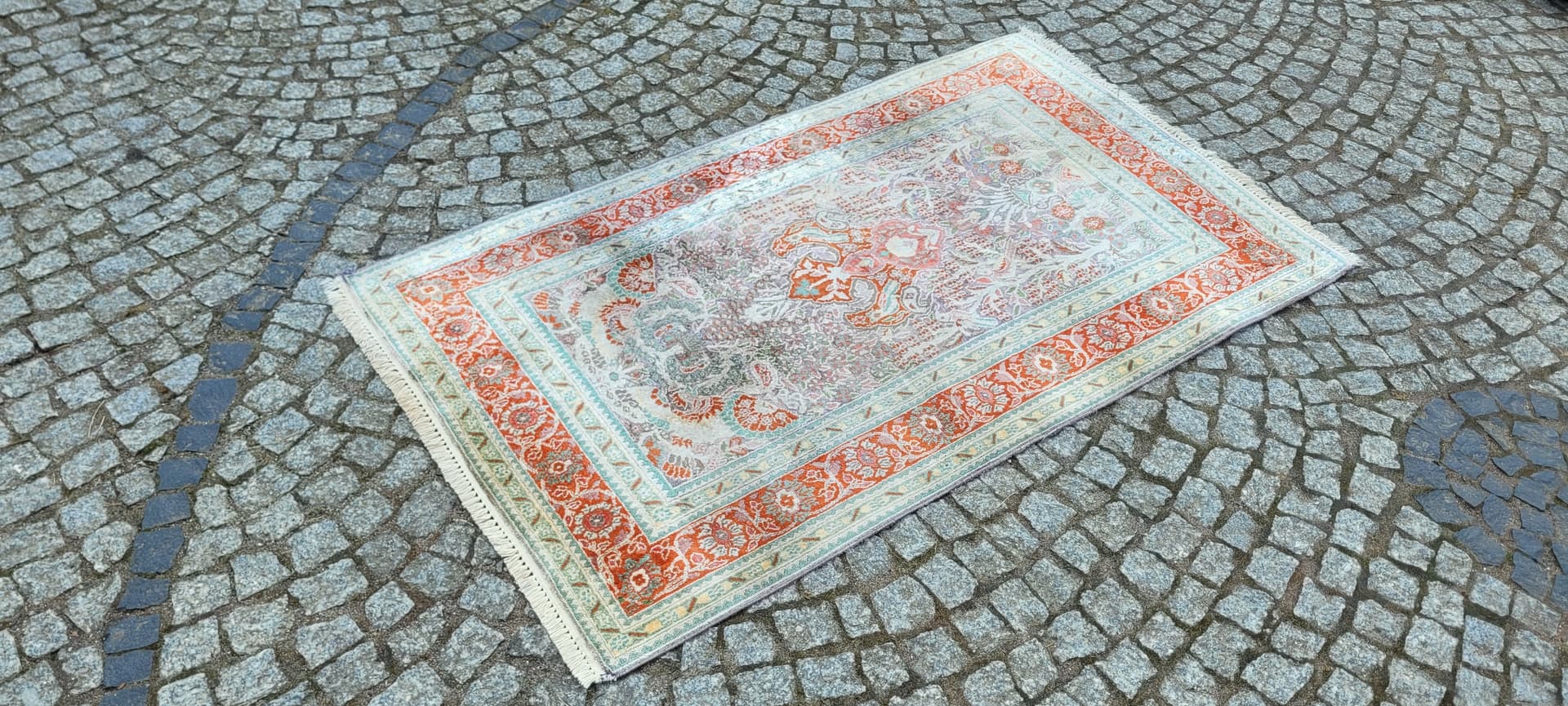 Dywan Indo Ghom 160x90 cm, multikolor, jedwab, bawełna, Indie - 290162