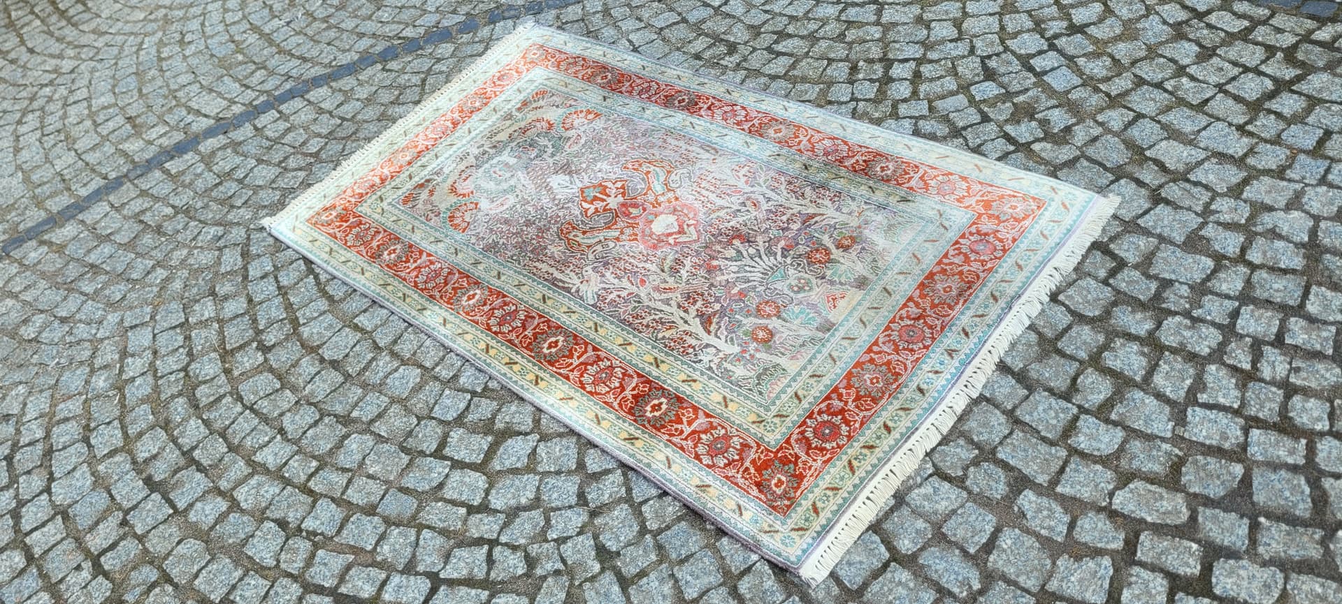 Dywan Indo Ghom 160x90 cm, multikolor, jedwab, bawełna, Indie - 290166