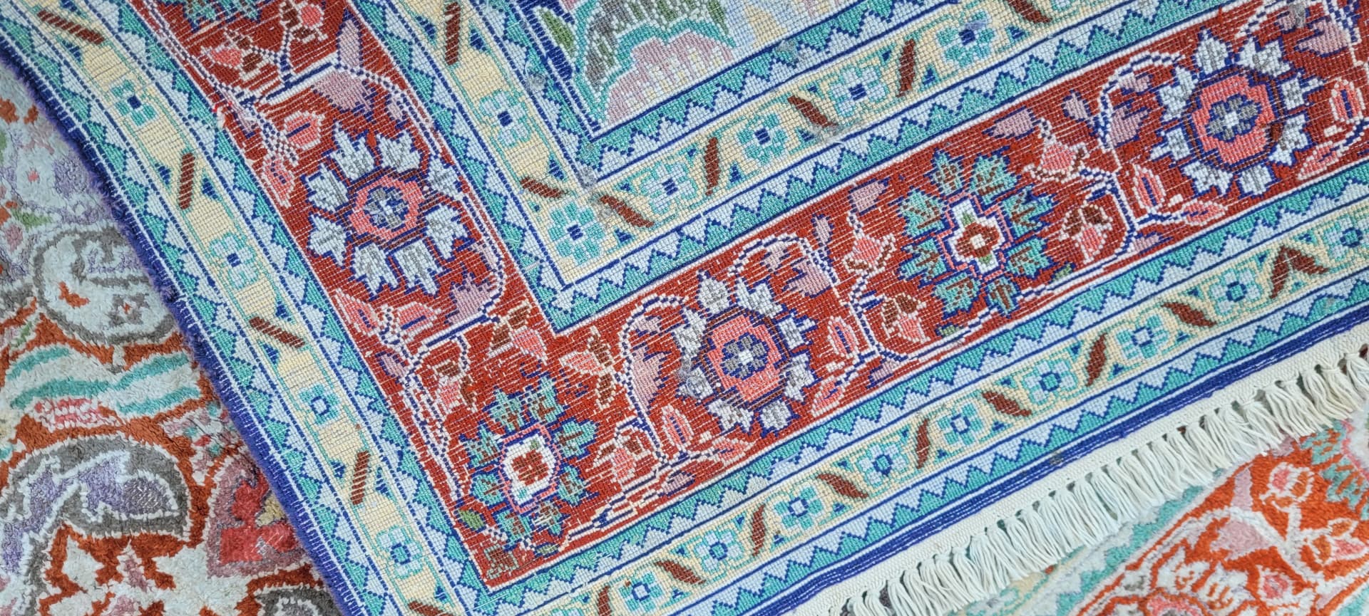 Dywan Indo Ghom 160x90 cm, multikolor, jedwab, bawełna, Indie - 290171