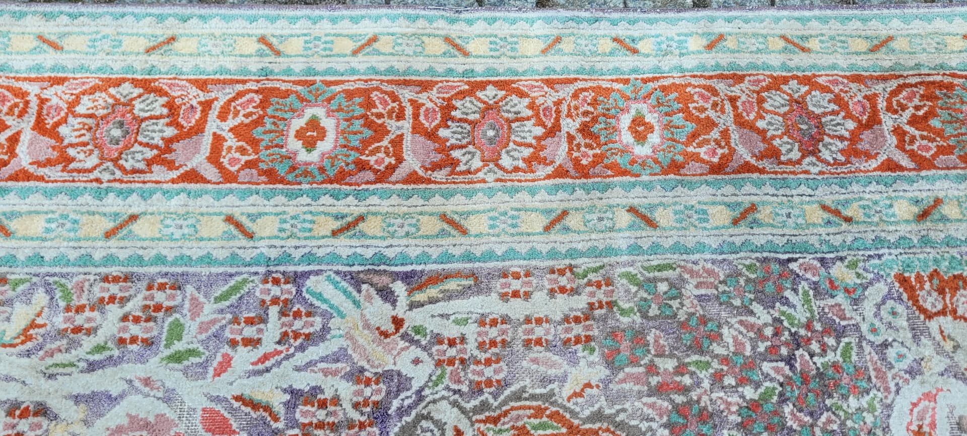 Dywan Indo Ghom 160x90 cm, multikolor, jedwab, bawełna, Indie - 290159