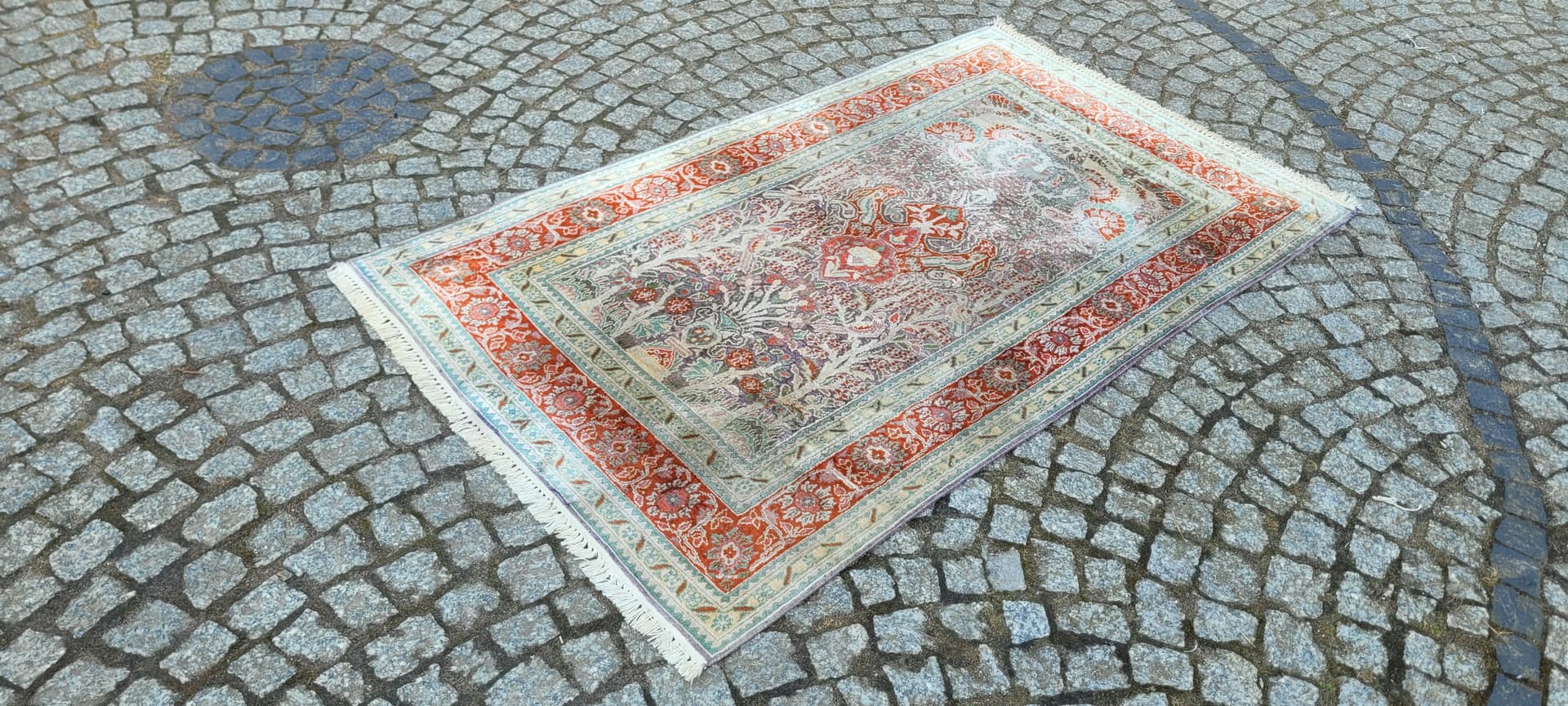 Dywan Indo Ghom 160x90 cm, multikolor, jedwab, bawełna, Indie - 290164