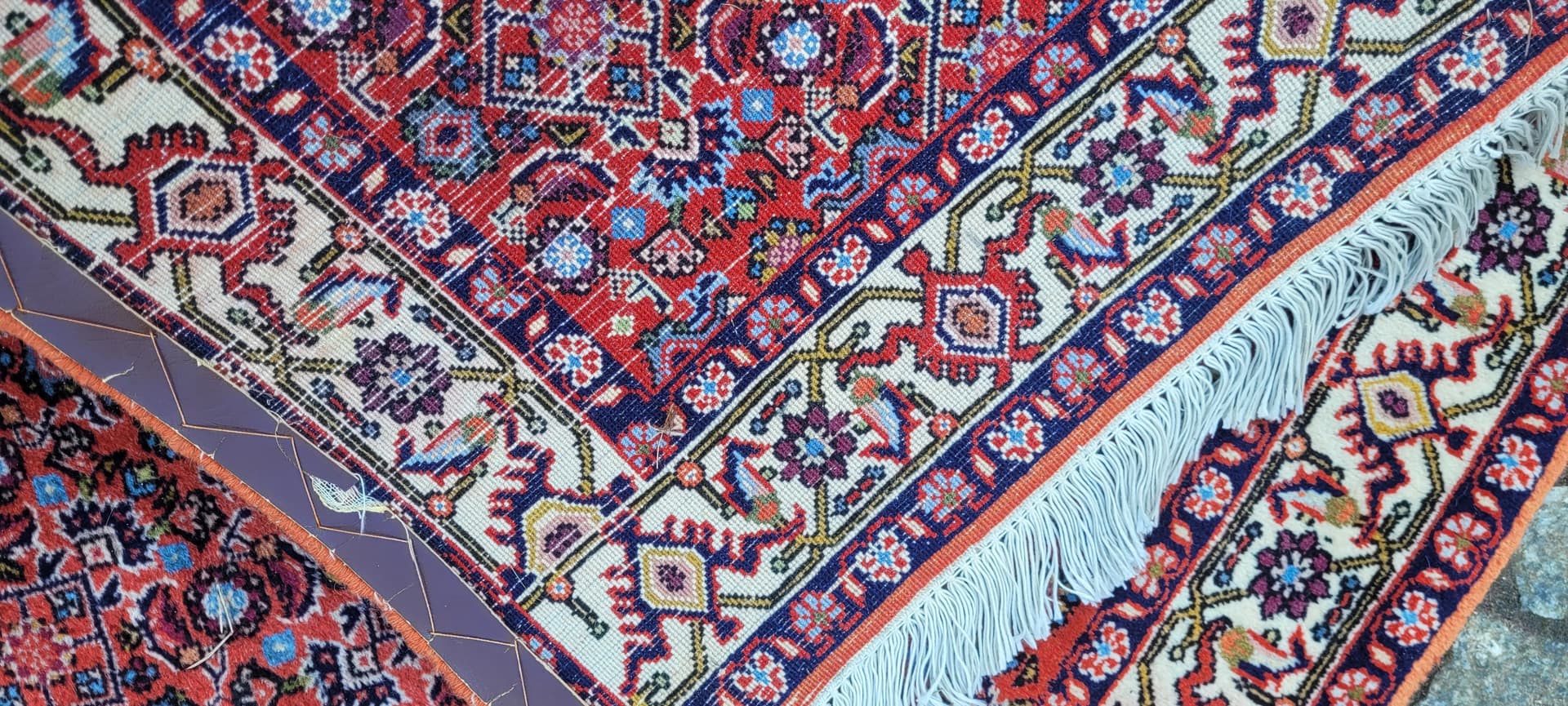 Chodnik Bidjar, czerwony, wełna, Iran, lata 80., 89x305 cm - 290180