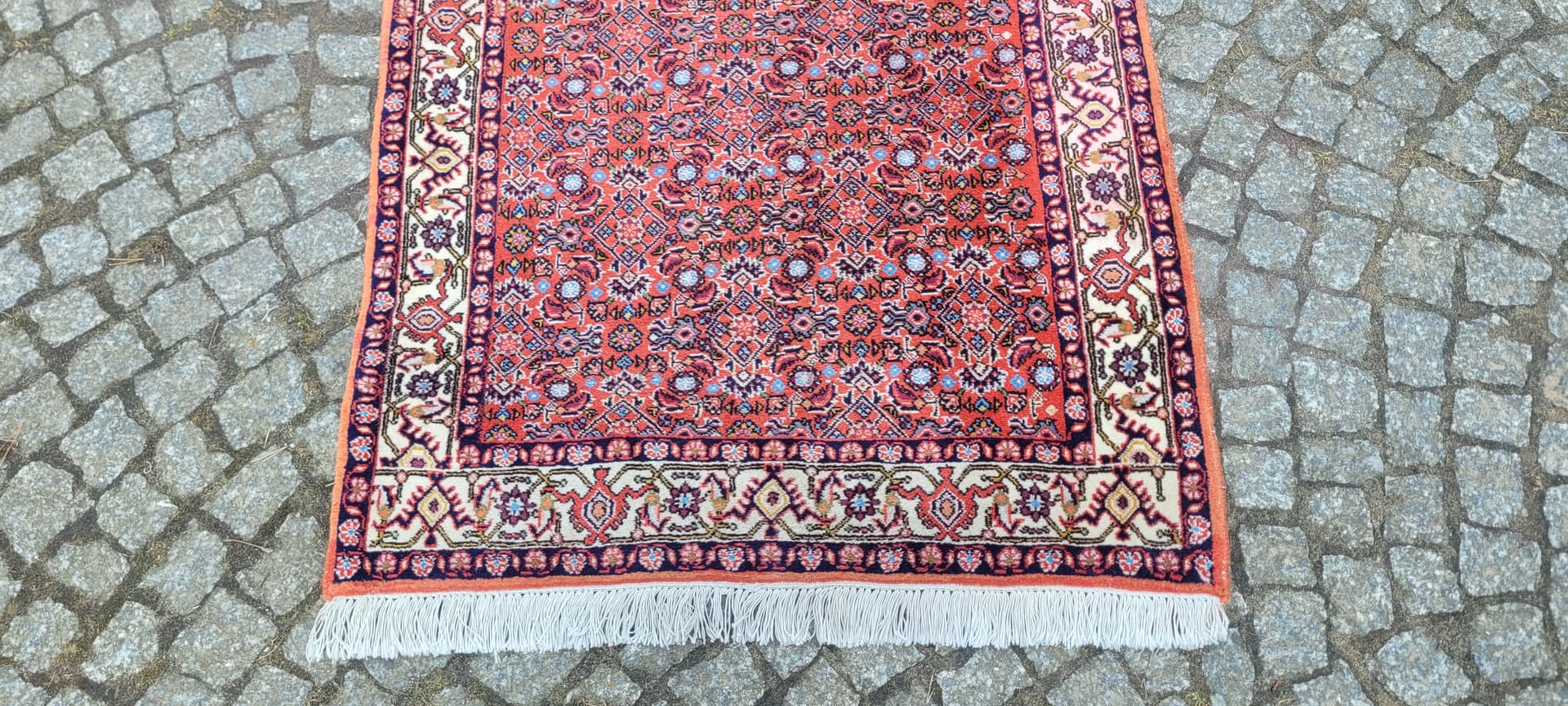 Chodnik Bidjar, czerwony, wełna, Iran, lata 80., 89x305 cm - 290184