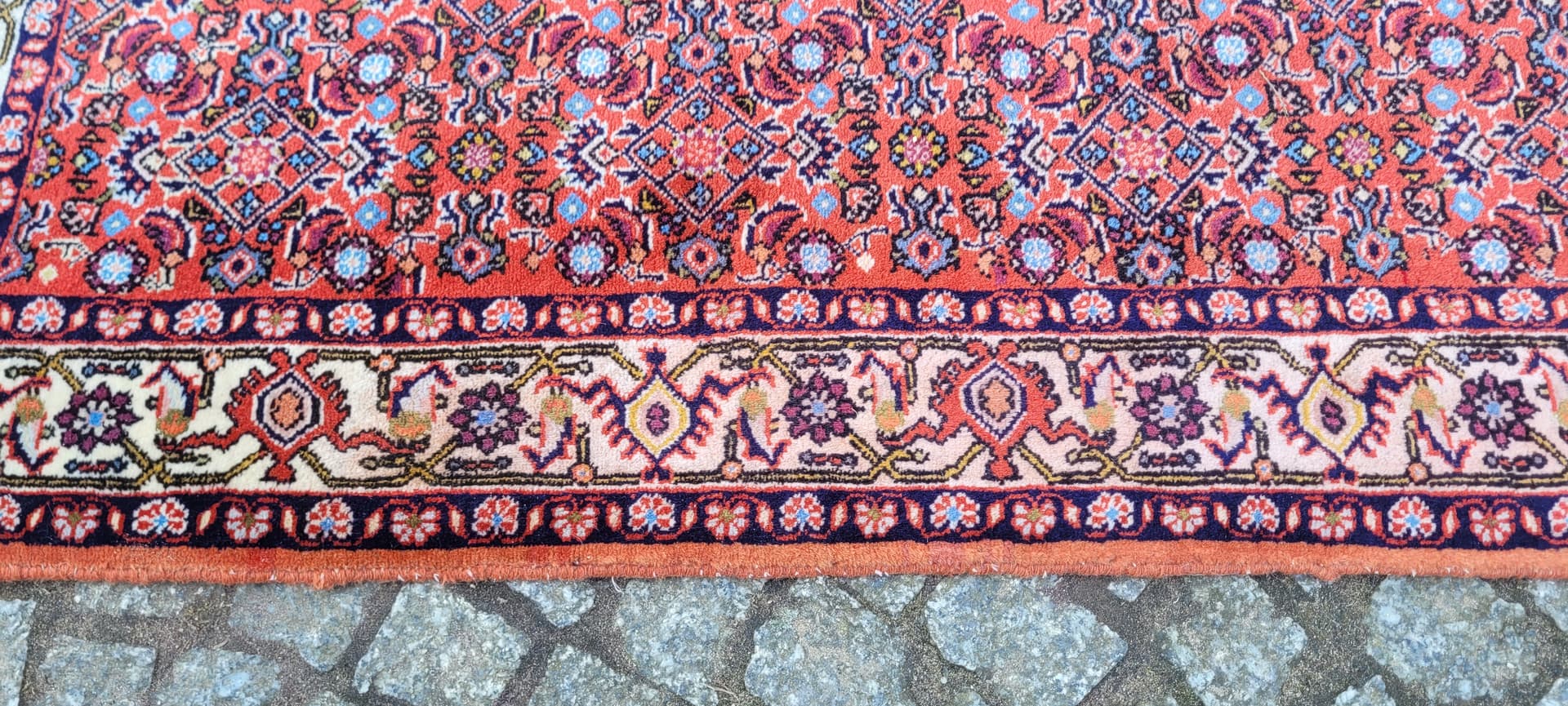 Chodnik Bidjar, czerwony, wełna, Iran, lata 80., 89x305 cm - 290183