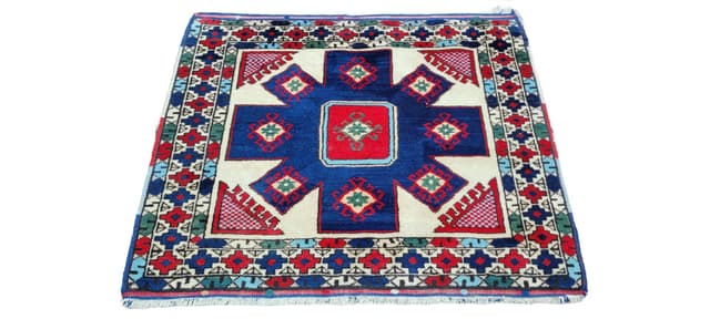 Dywan anatolijski, multikolor, wełna, Turcja, ok. 100x110 cm - WYMIARY