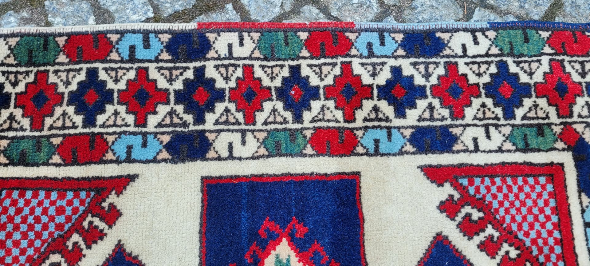 Dywan anatolijski, multikolor, wełna, Turcja, ok. 100x110 cm - 290256