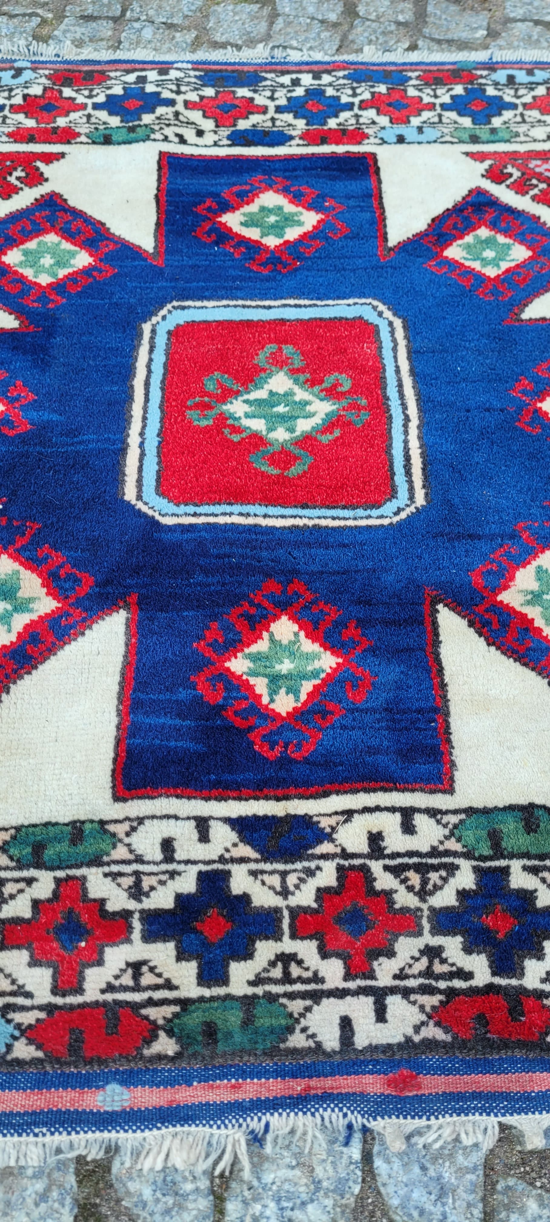 Dywan anatolijski, multikolor, wełna, Turcja, ok. 100x110 cm - 290253