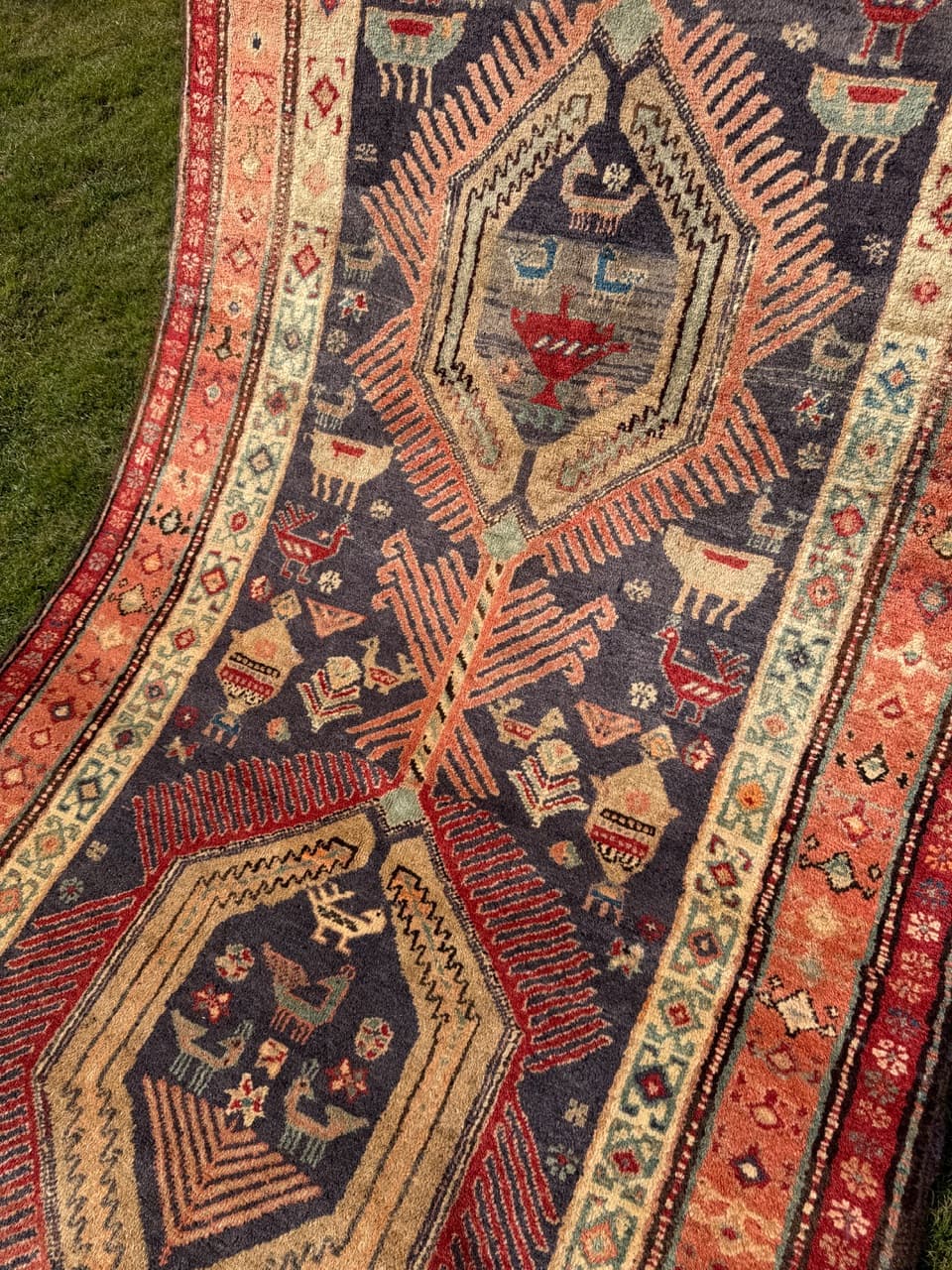 Chodnik Hamadan 365x125 cm, multikolor, wełna, Iran - 290268