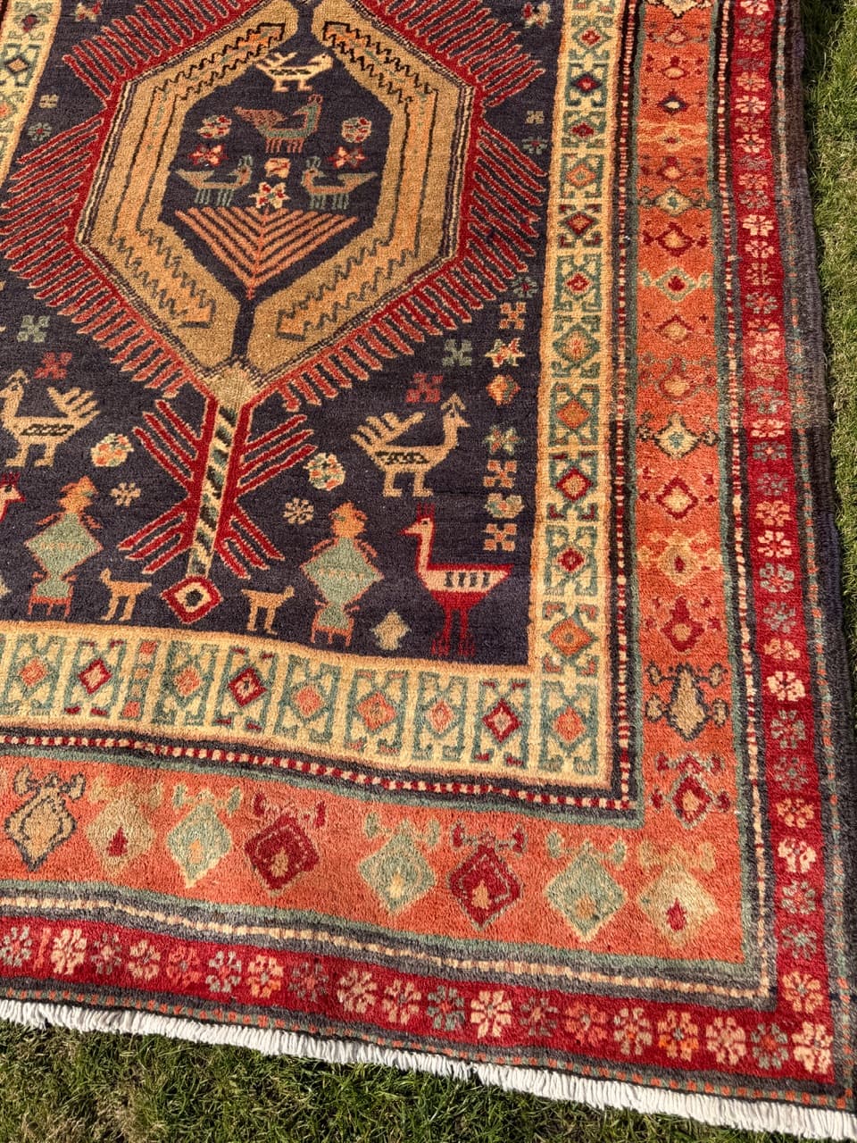 Chodnik Hamadan 365x125 cm, multikolor, wełna, Iran - 290267