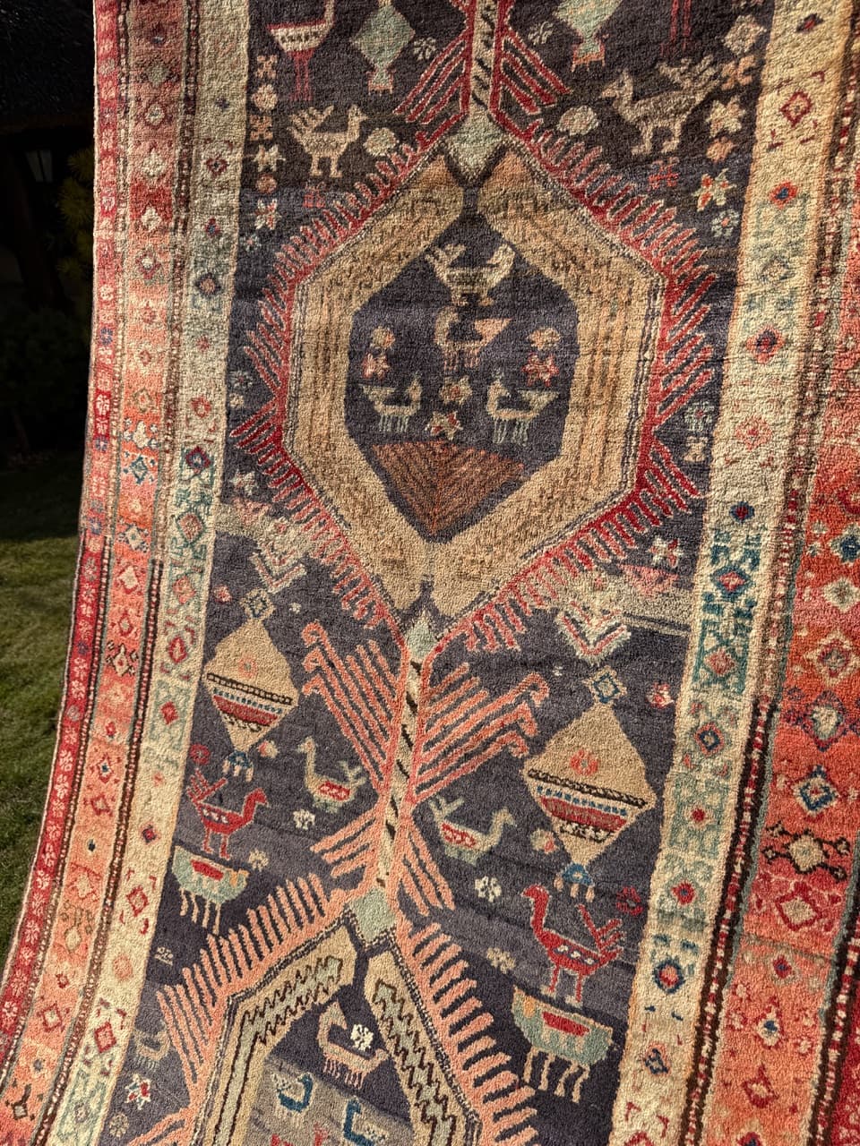 Chodnik Hamadan 365x125 cm, multikolor, wełna, Iran - 290269