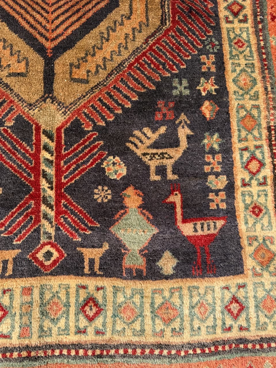 Chodnik Hamadan 365x125 cm, multikolor, wełna, Iran - 290275
