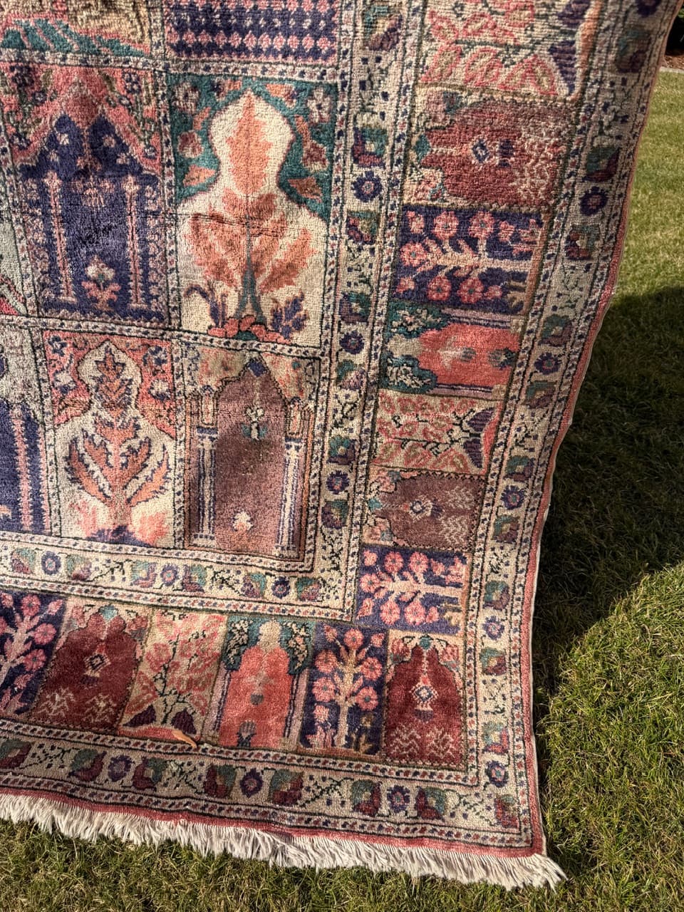 Dywan Kayserie 180x120 cm, jedwab naturalny multikolor, bawełna, Turcja, lata 90. - 290281