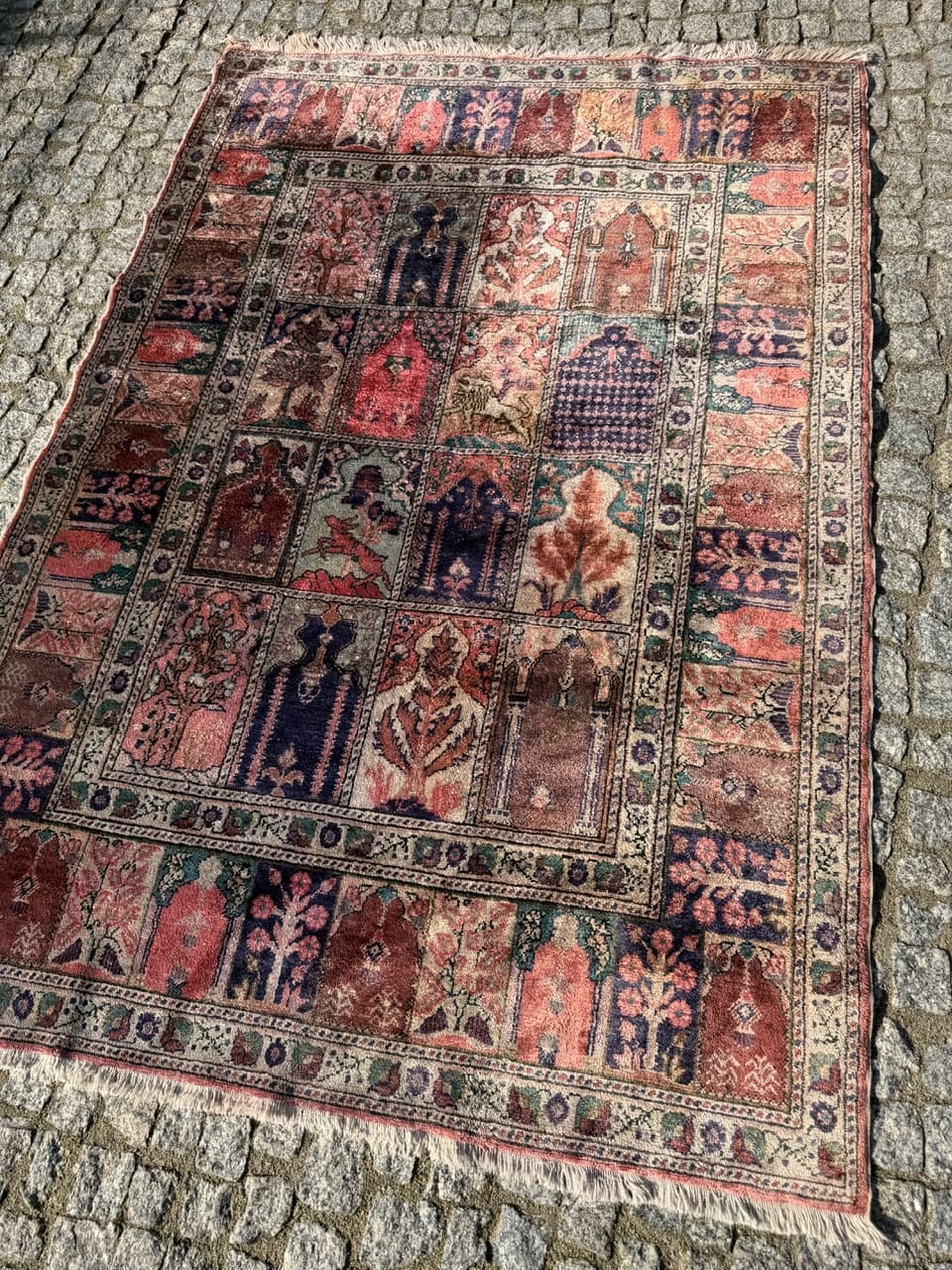 Dywan Kayserie 180x120 cm, jedwab naturalny multikolor, bawełna, Turcja, lata 90. - 290293