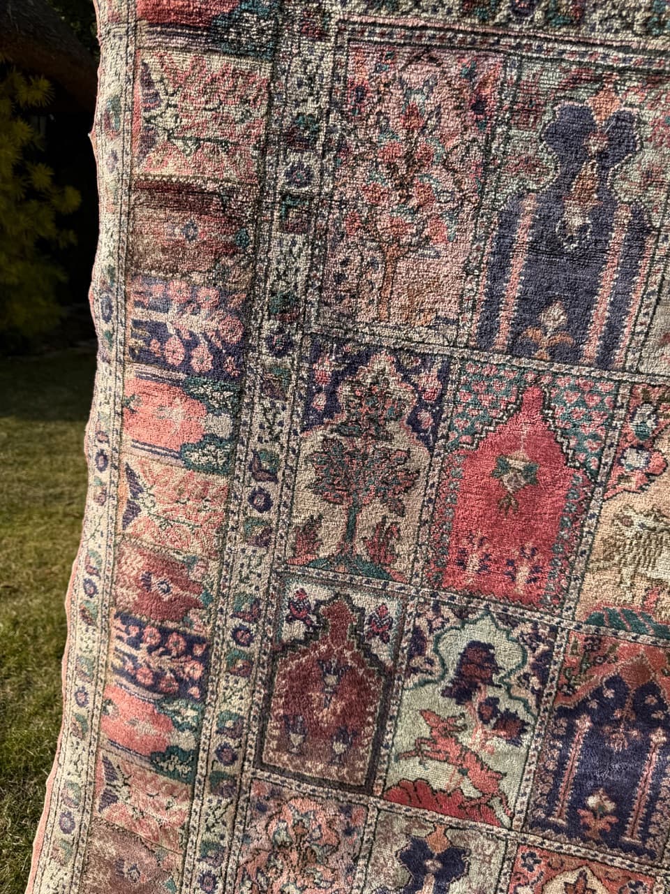 Dywan Kayserie 180x120 cm, jedwab naturalny multikolor, bawełna, Turcja, lata 90. - 290282