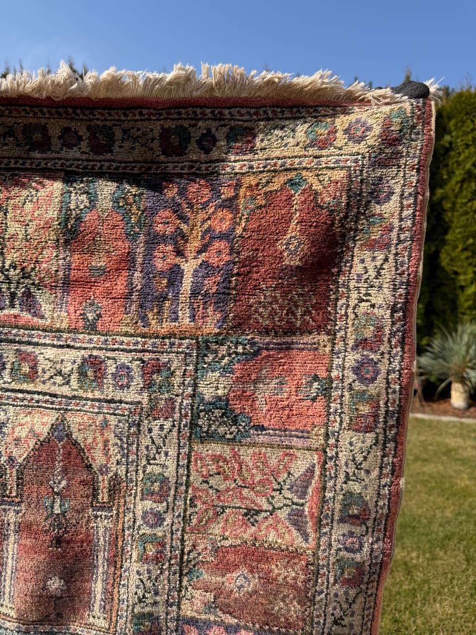 Dywan Kayserie 180x120 cm, jedwab naturalny multikolor, bawełna, Turcja, lata 90. - 290283