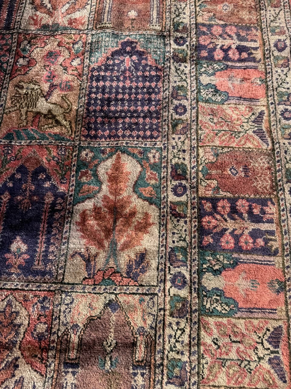 Dywan Kayserie 180x120 cm, jedwab naturalny multikolor, bawełna, Turcja, lata 90. - 290292