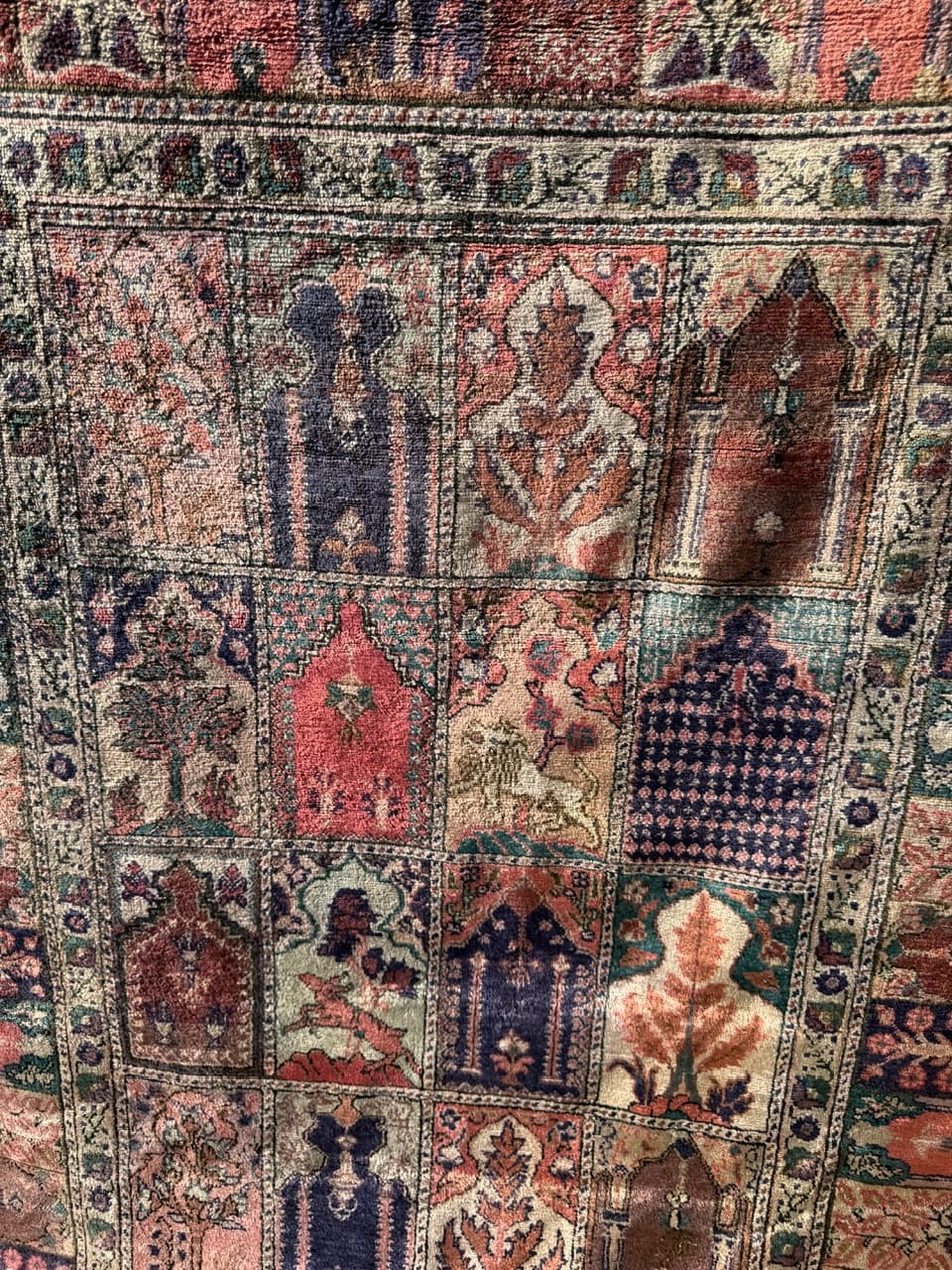 Dywan Kayserie 180x120 cm, jedwab naturalny multikolor, bawełna, Turcja, lata 90. - 290285