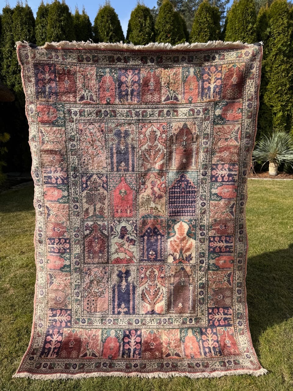 Dywan Kayserie 180x120 cm, jedwab naturalny multikolor, bawełna, Turcja, lata 90. - 290280