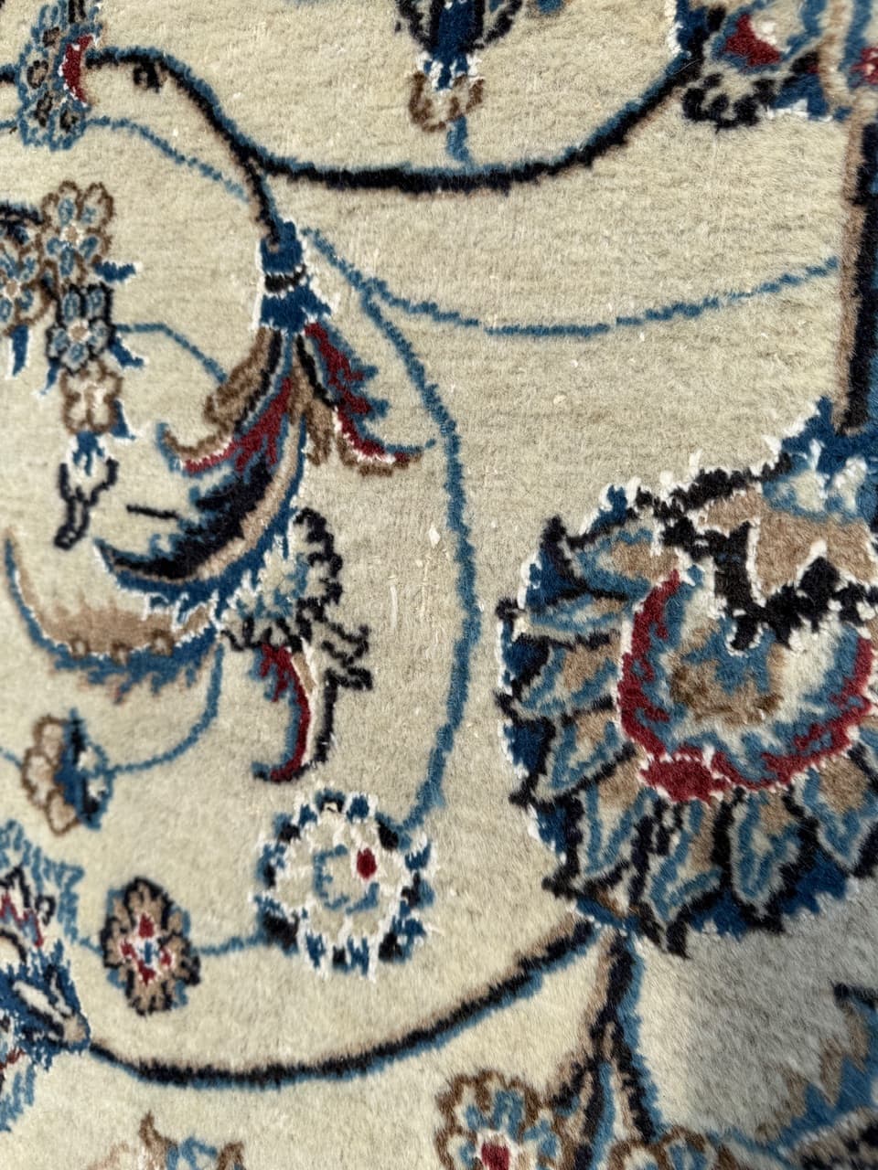 Dywan Nain, 330x245 cm, beżowy, wełna z jedwabiem, Iran, lata 90. - 290298