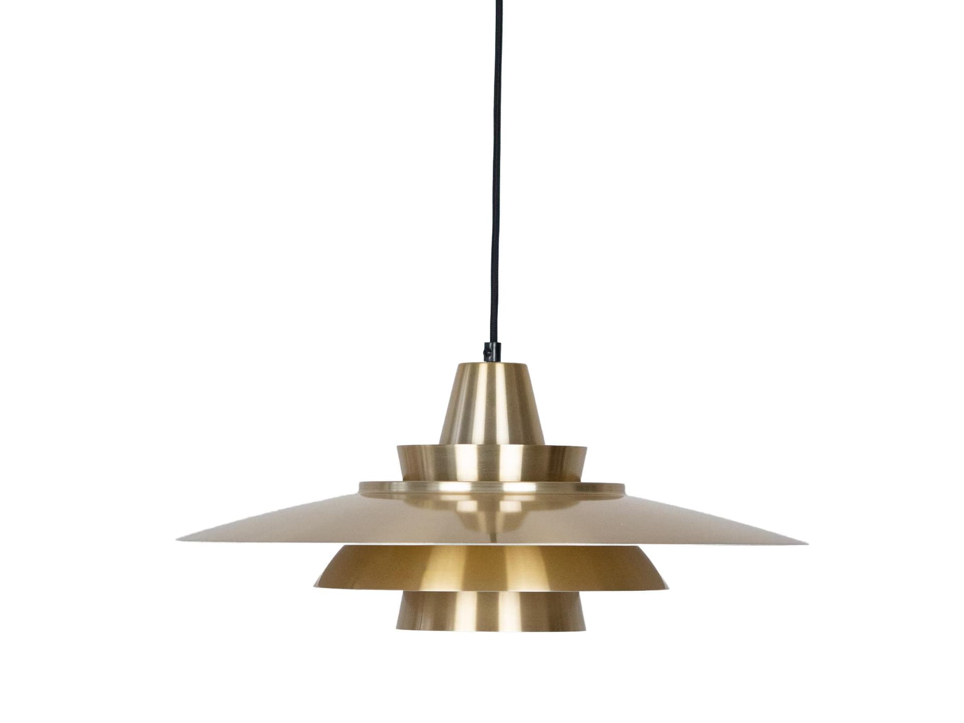 Lampa wisząca Superlight, aluminium złoty, proj. D. Mogensen, Dania, lata 80.