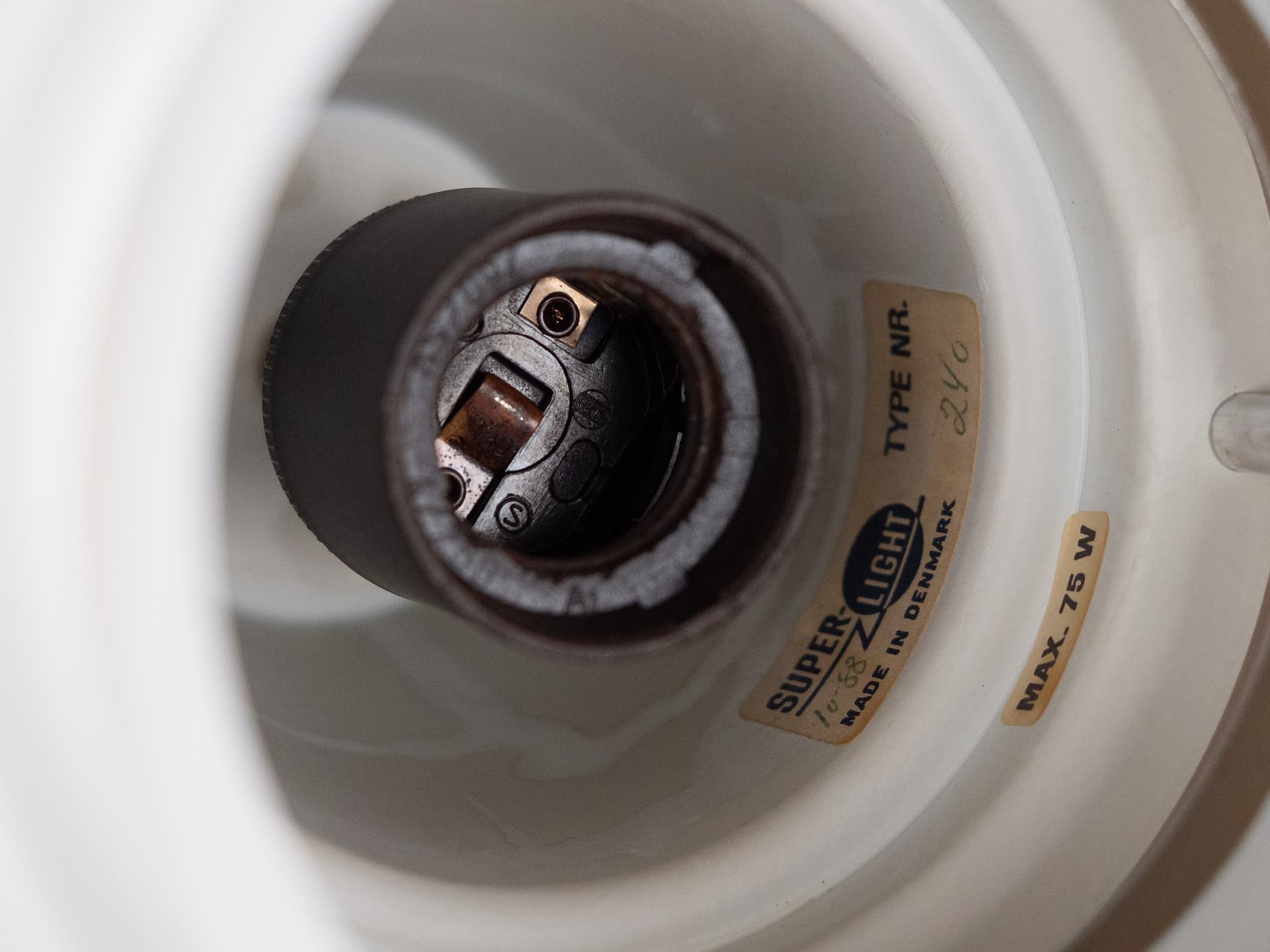 Lampa wisząca Superlight, aluminium złoty, proj. D. Mogensen, Dania, lata 80. - 290321