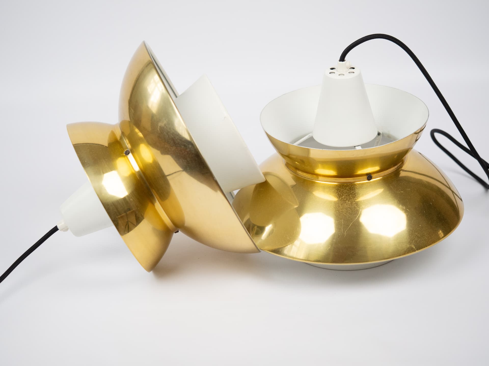 Para lamp wiszących Doo Top, złoty, Louis Poulsen, Dania, lata 70. - 290343