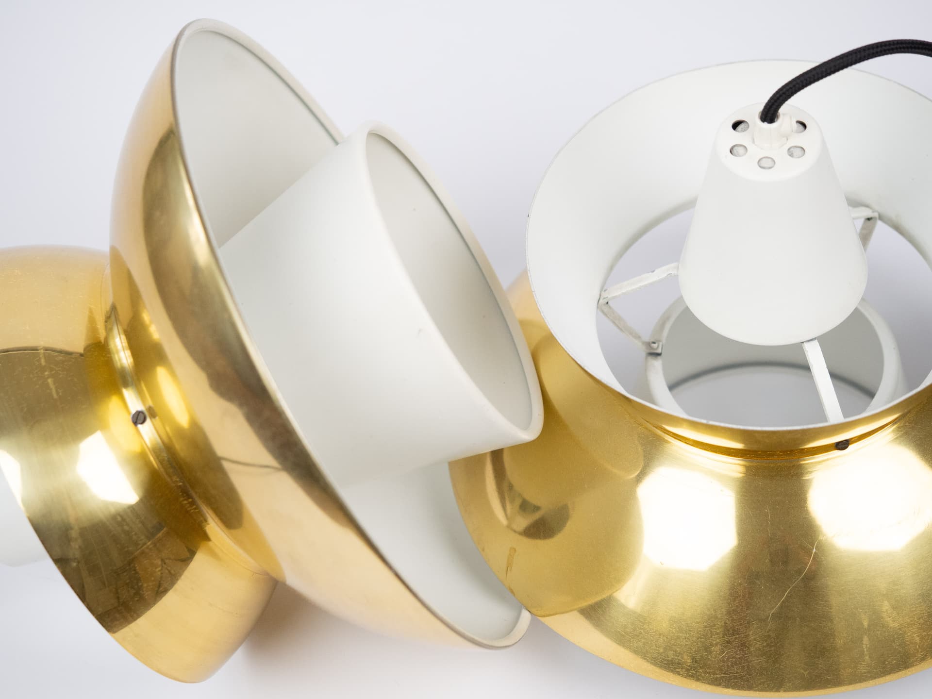 Para lamp wiszących Doo Top, złoty, Louis Poulsen, Dania, lata 70. - 290344