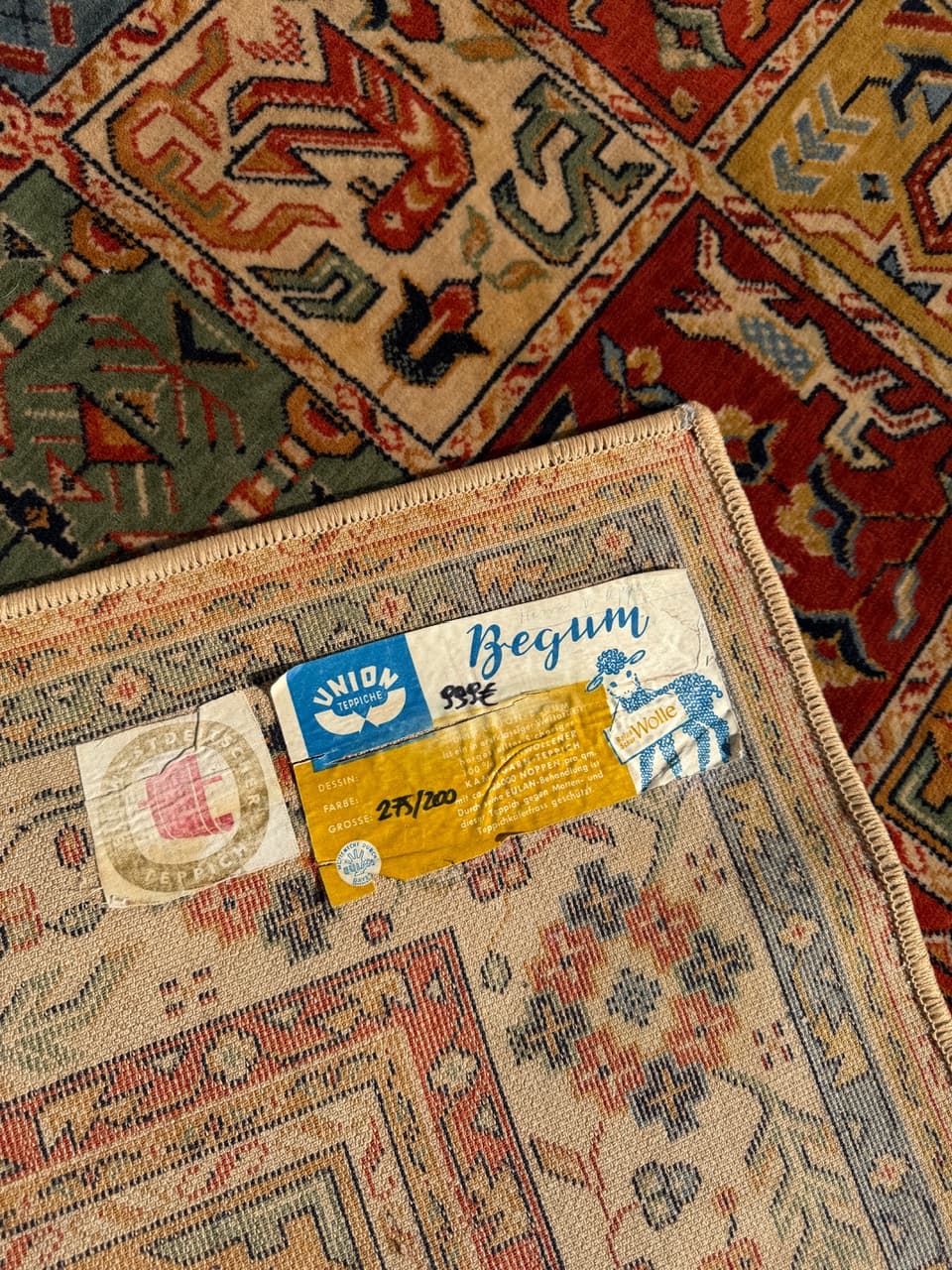 Dywan perski, multikolor, wełna, Niemcy, lata 90., 275x200 cm - 290480