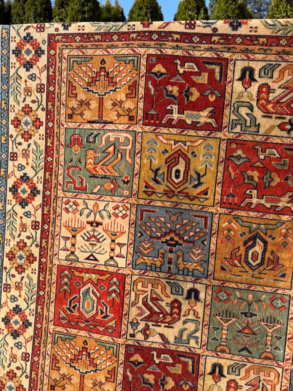 Dywan perski, multikolor, wełna, Niemcy, lata 90., 275x200 cm - 290481