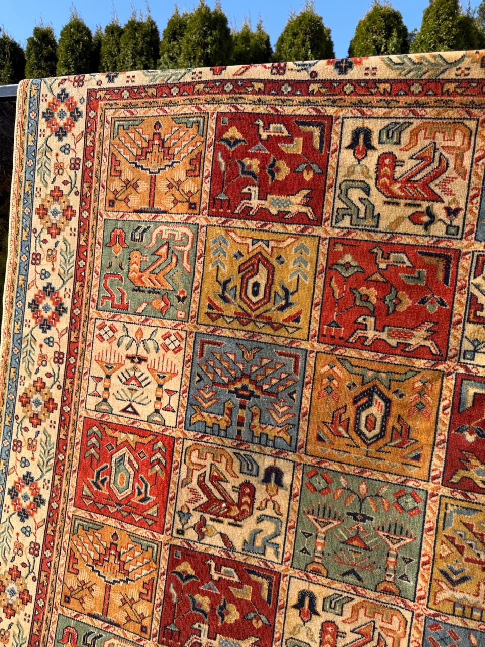 Dywan perski, multikolor, wełna, Niemcy, lata 90., 275x200 cm - 290474