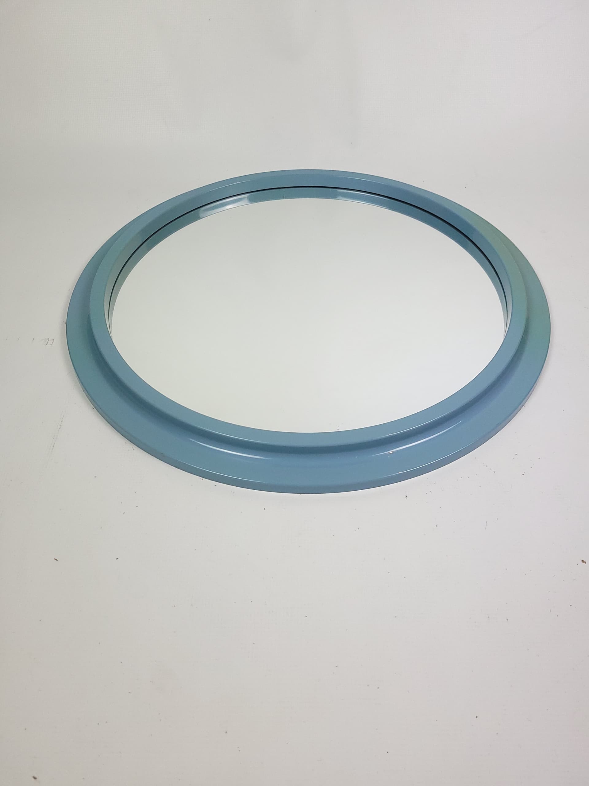 Wall Mirror Space Age, blue, glass, 1970s - 290489