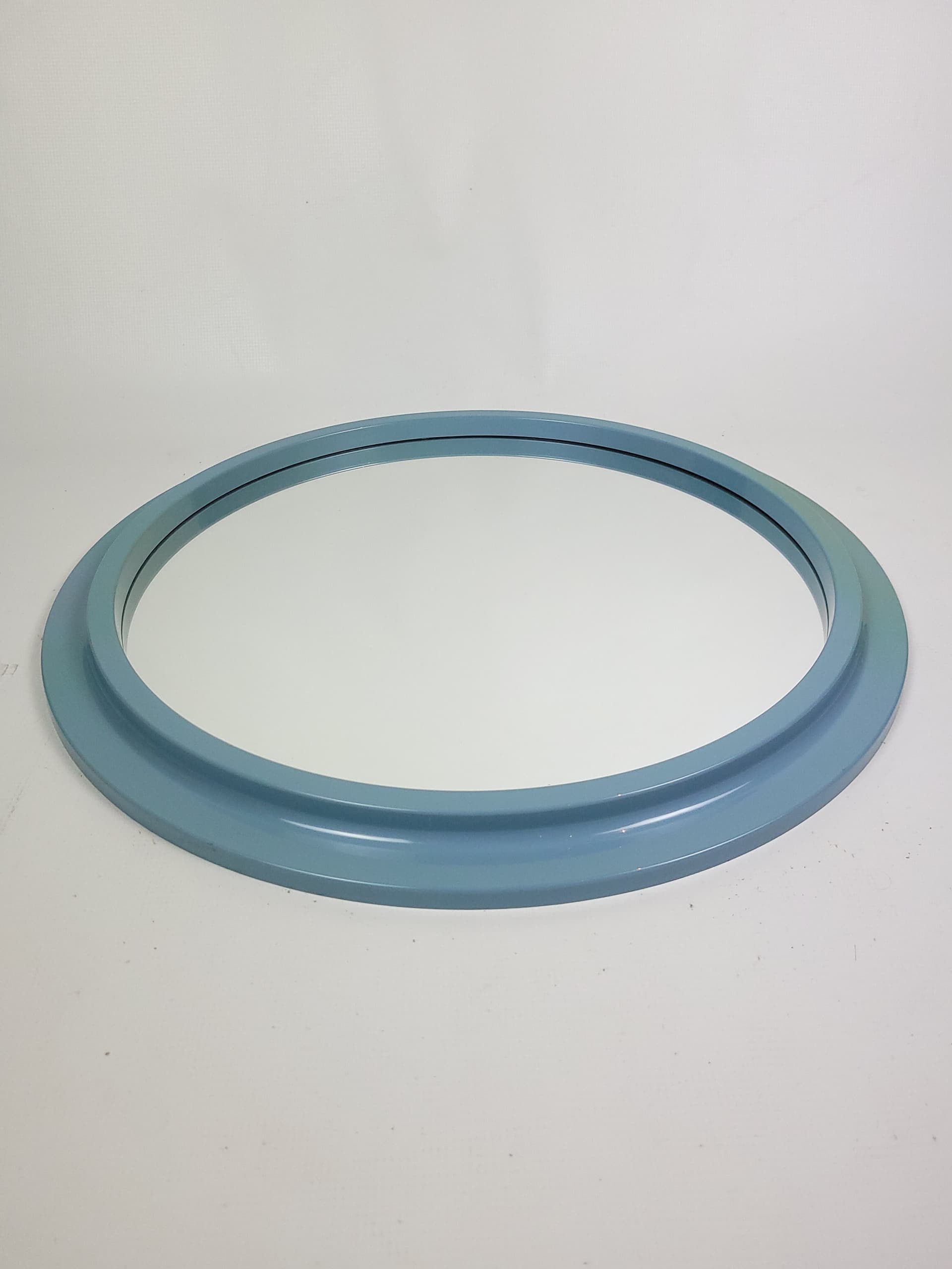 Wall Mirror Space Age, blue, glass, 1970s - 290490