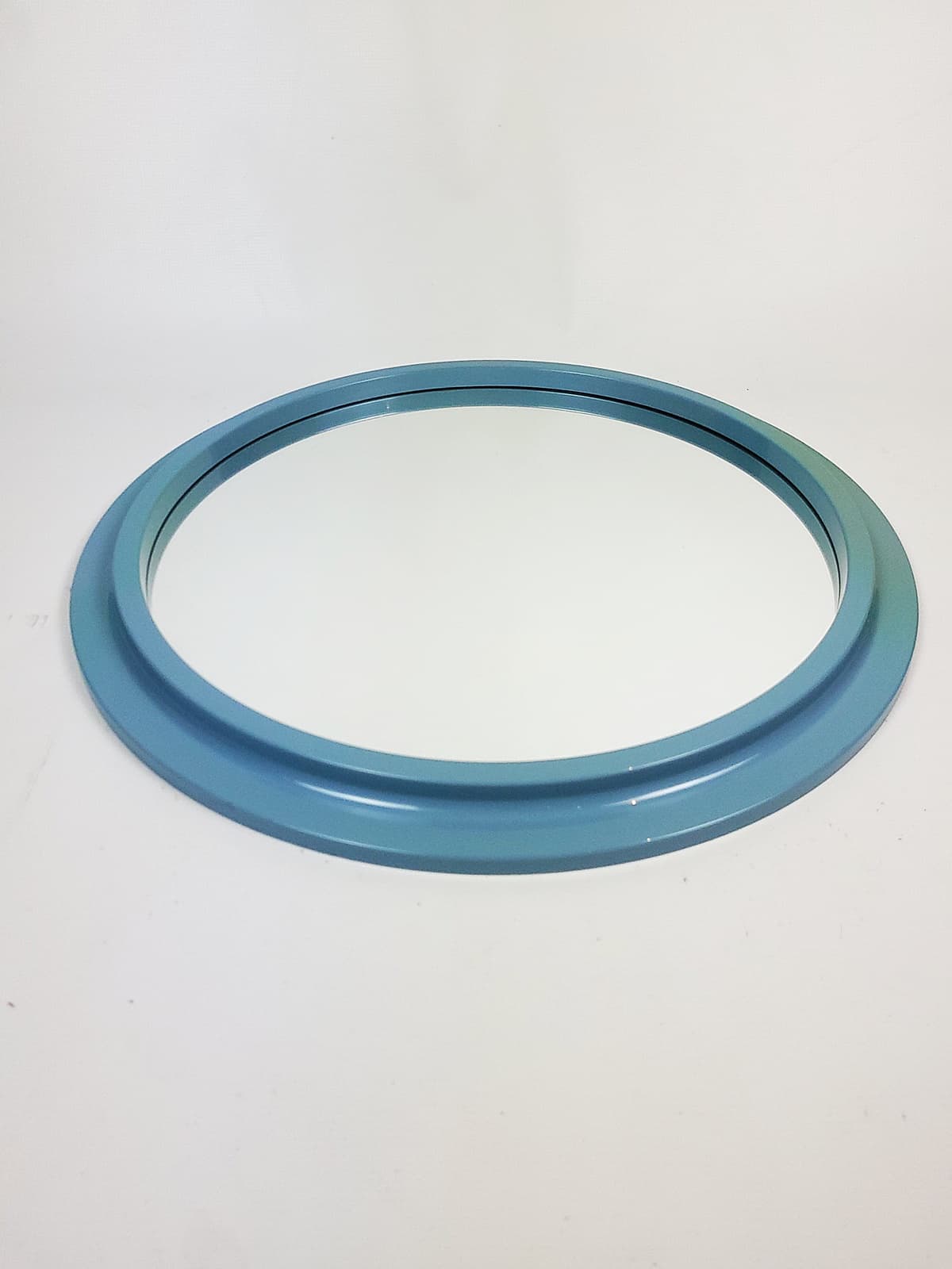 Wall Mirror Space Age, blue, glass, 1970s - 290486