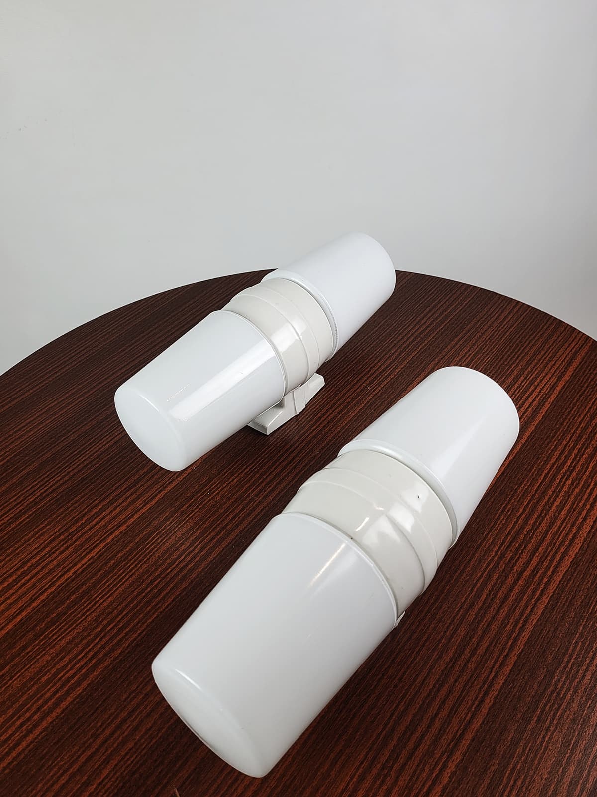 Para kinkietów 6065, biały, porcelana, szkło, proj. S. Bernadotte, Szwecja, lata 70. - 290501