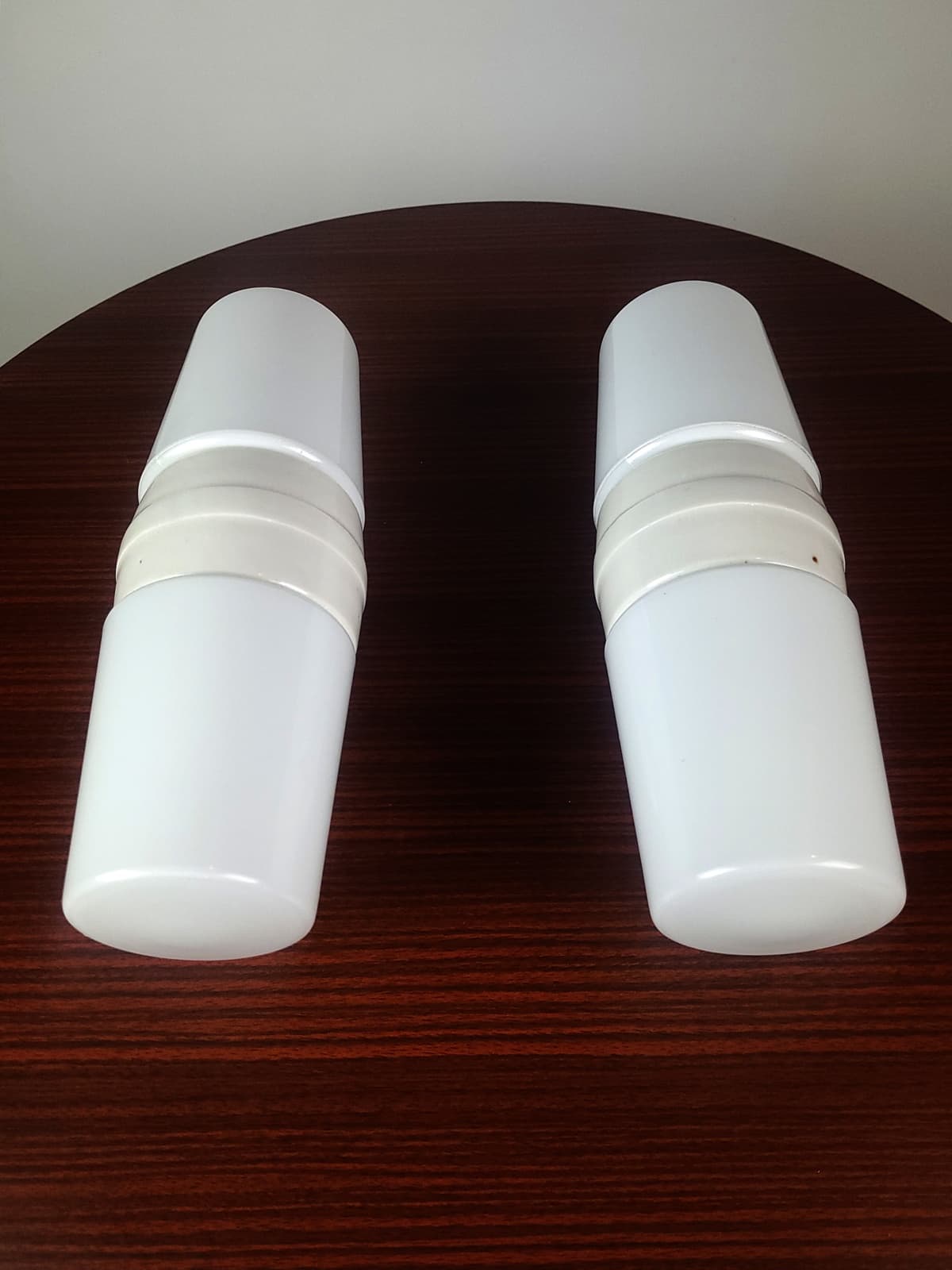 Para kinkietów 6065, biały, porcelana, szkło, proj. S. Bernadotte, Szwecja, lata 70. - 290496