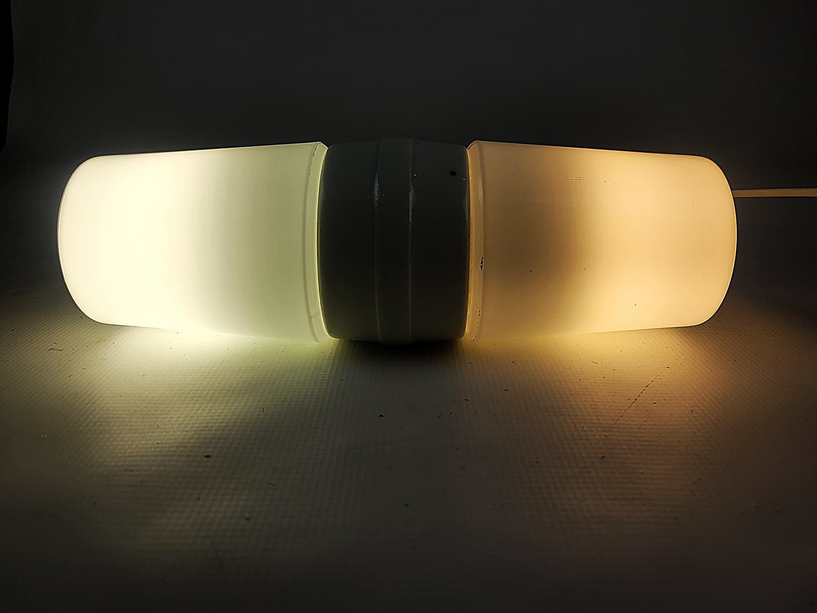 Para kinkietów 6065, biały, porcelana, szkło, proj. S. Bernadotte, Szwecja, lata 70. - 290503