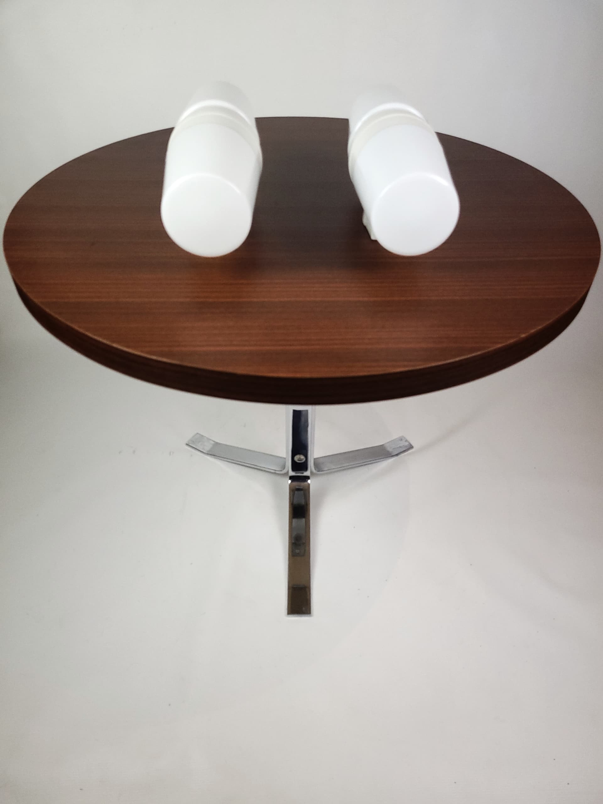 Para kinkietów 6065, biały, porcelana, szkło, proj. S. Bernadotte, Szwecja, lata 70. - 290504